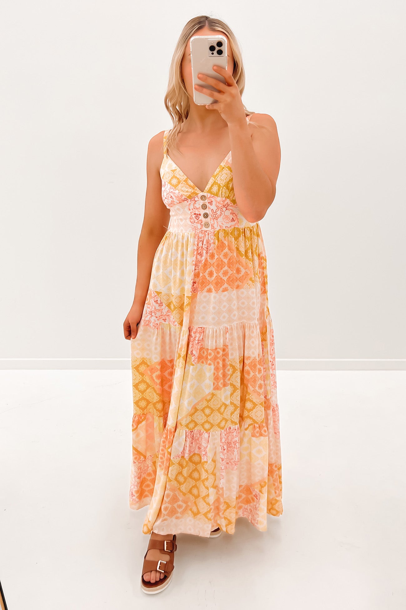 Elsie Maxi Dress Yellow Multi