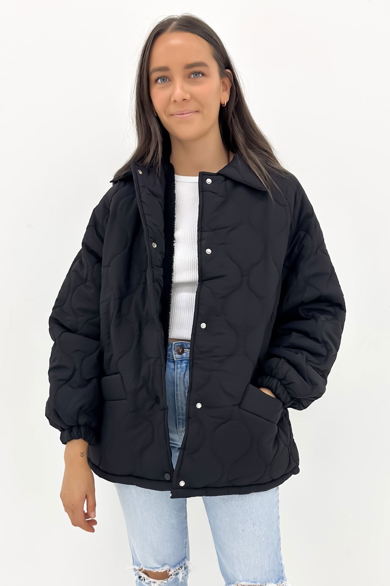 Elyse Quilted Jacket Black