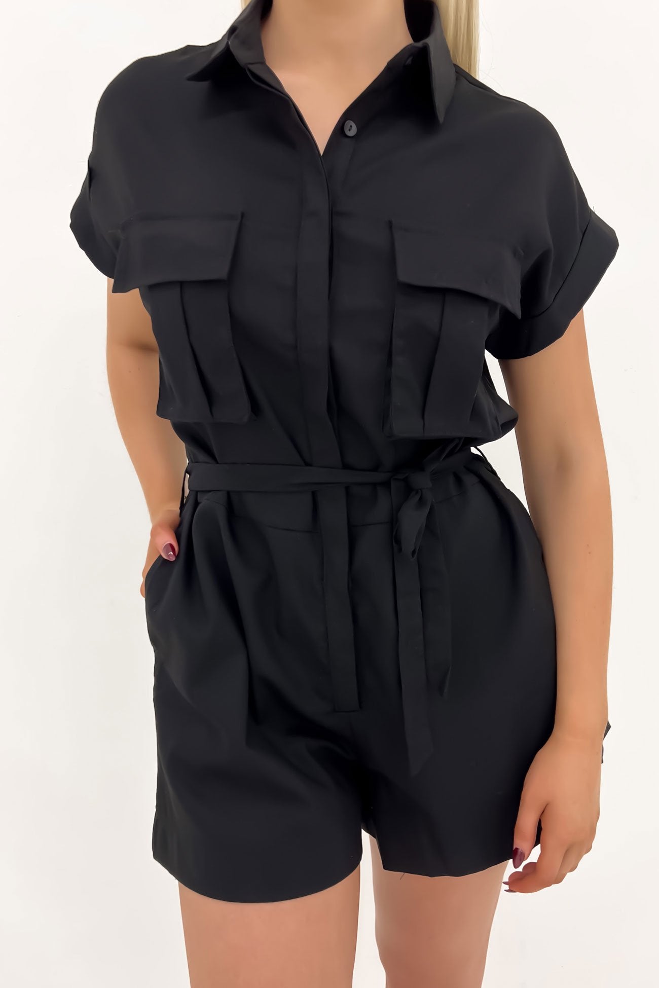 Ema Playsuit Black