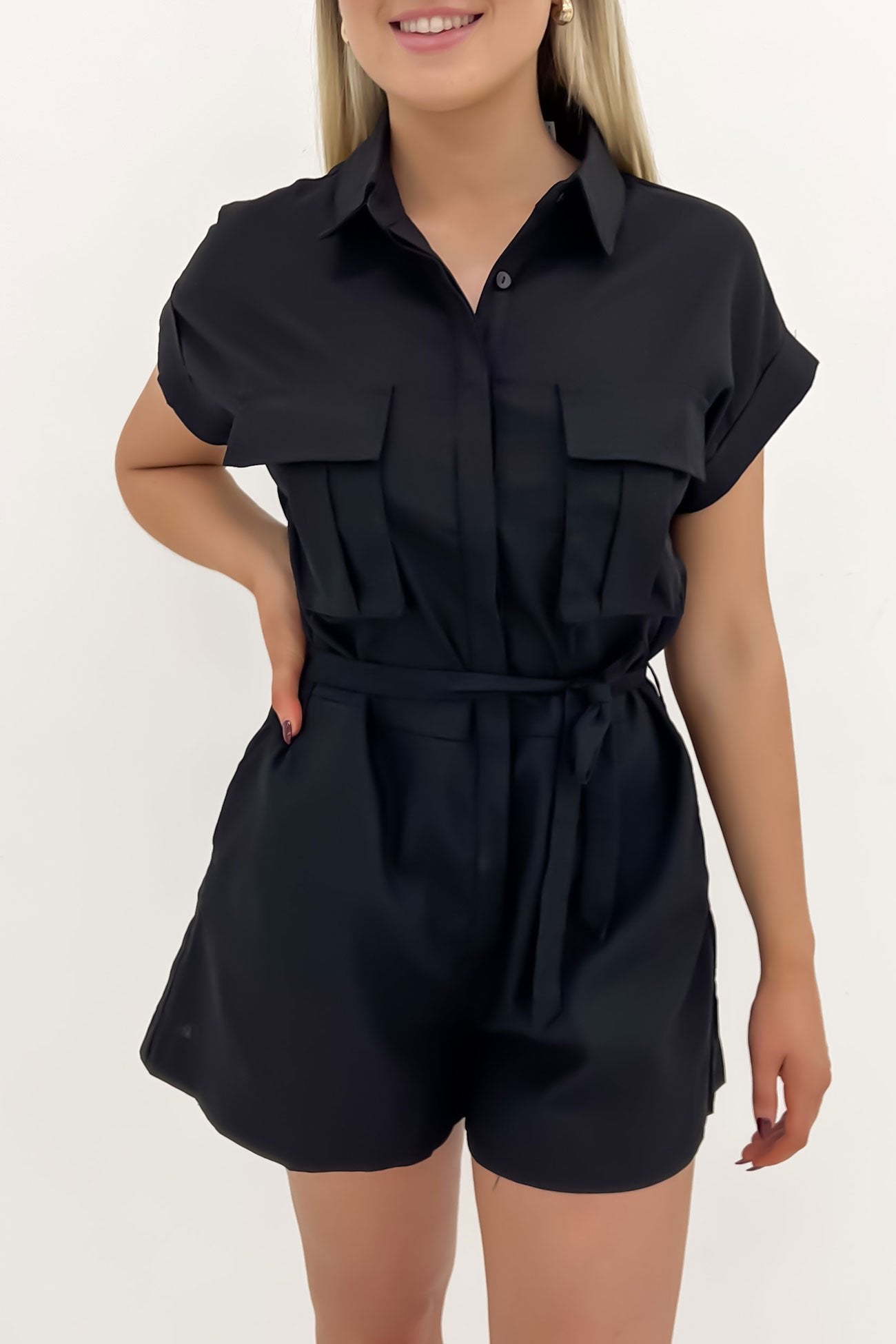 Ema Playsuit Black