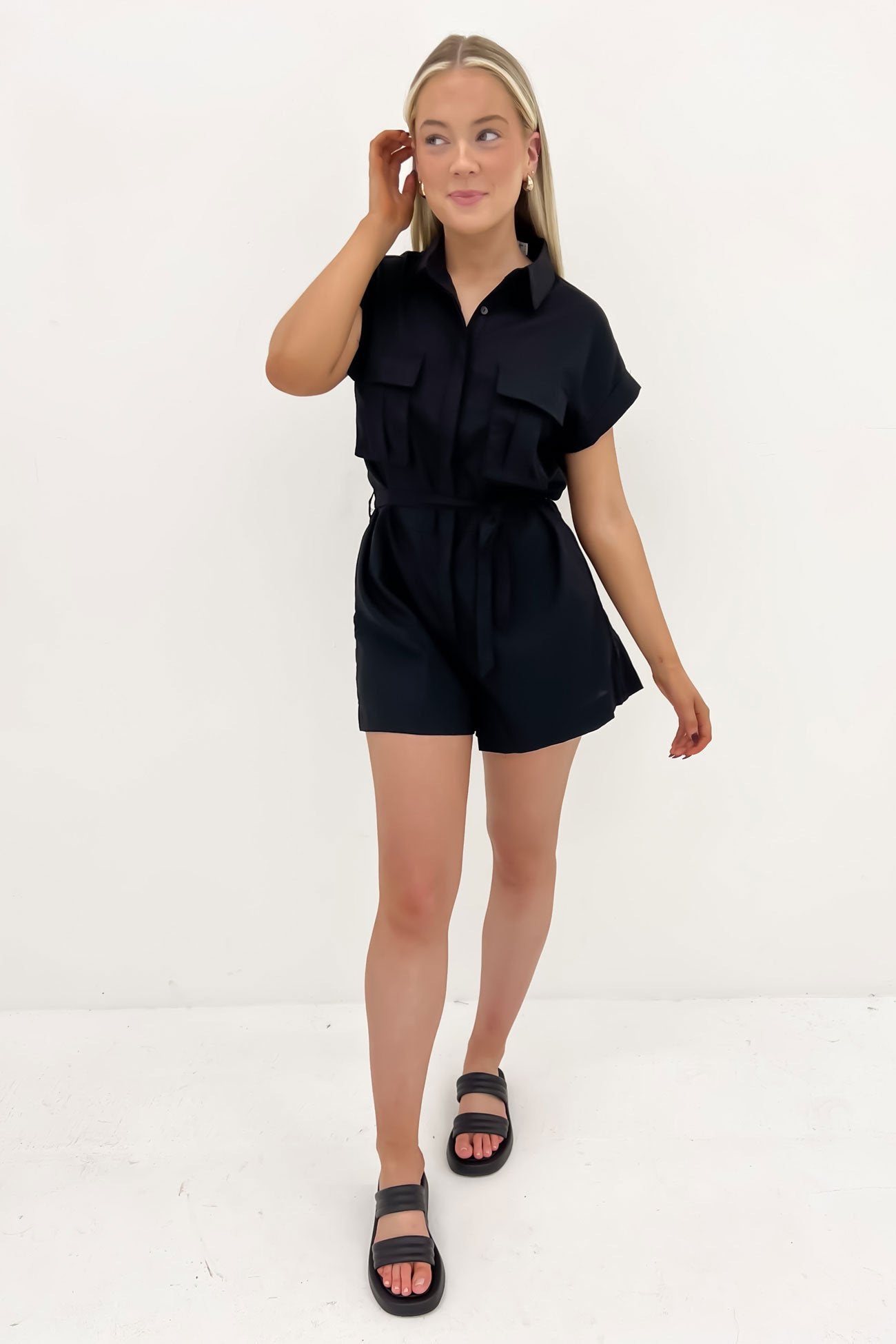 Ema Playsuit Black