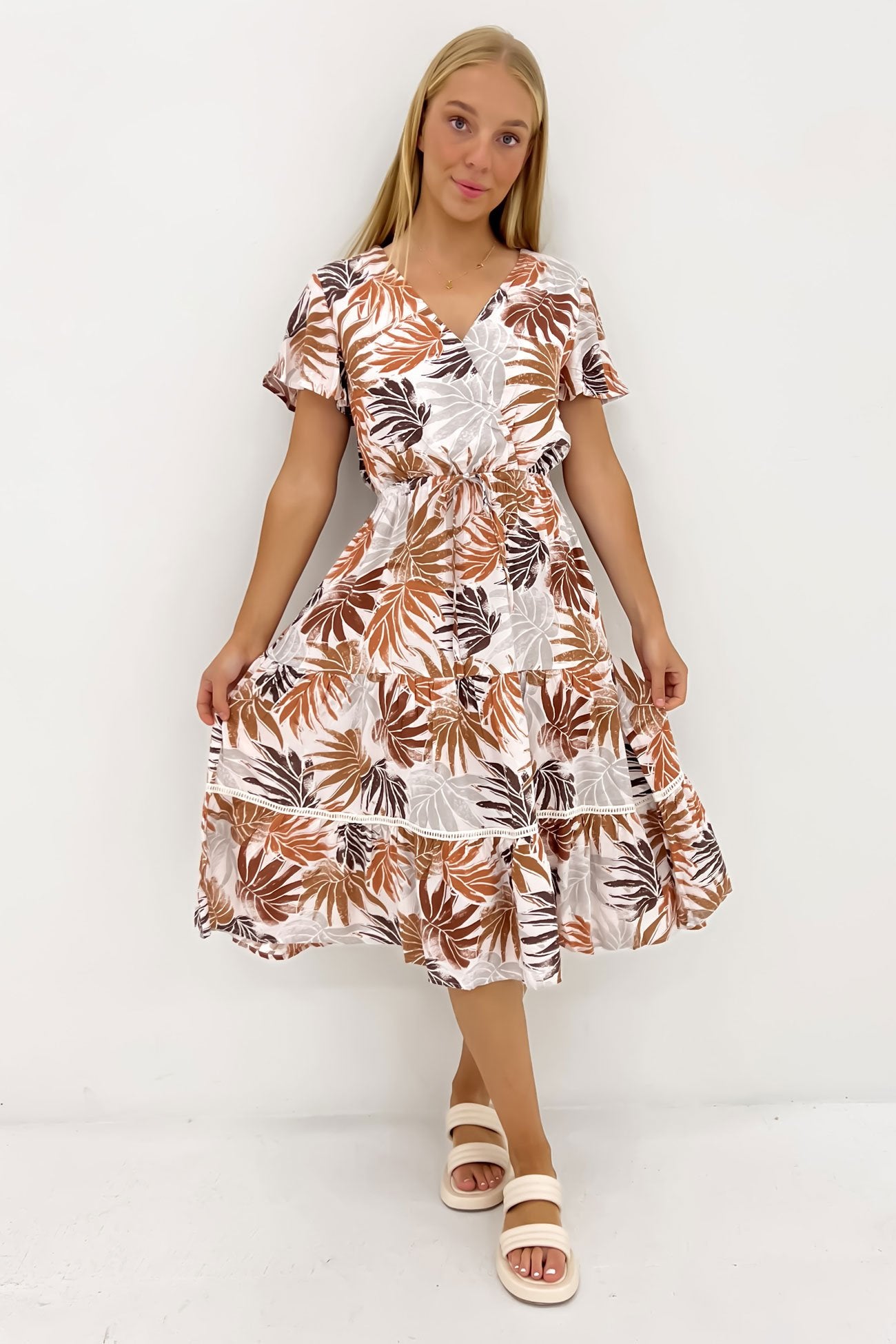 Ember Midi Dress Into The Sun Fern