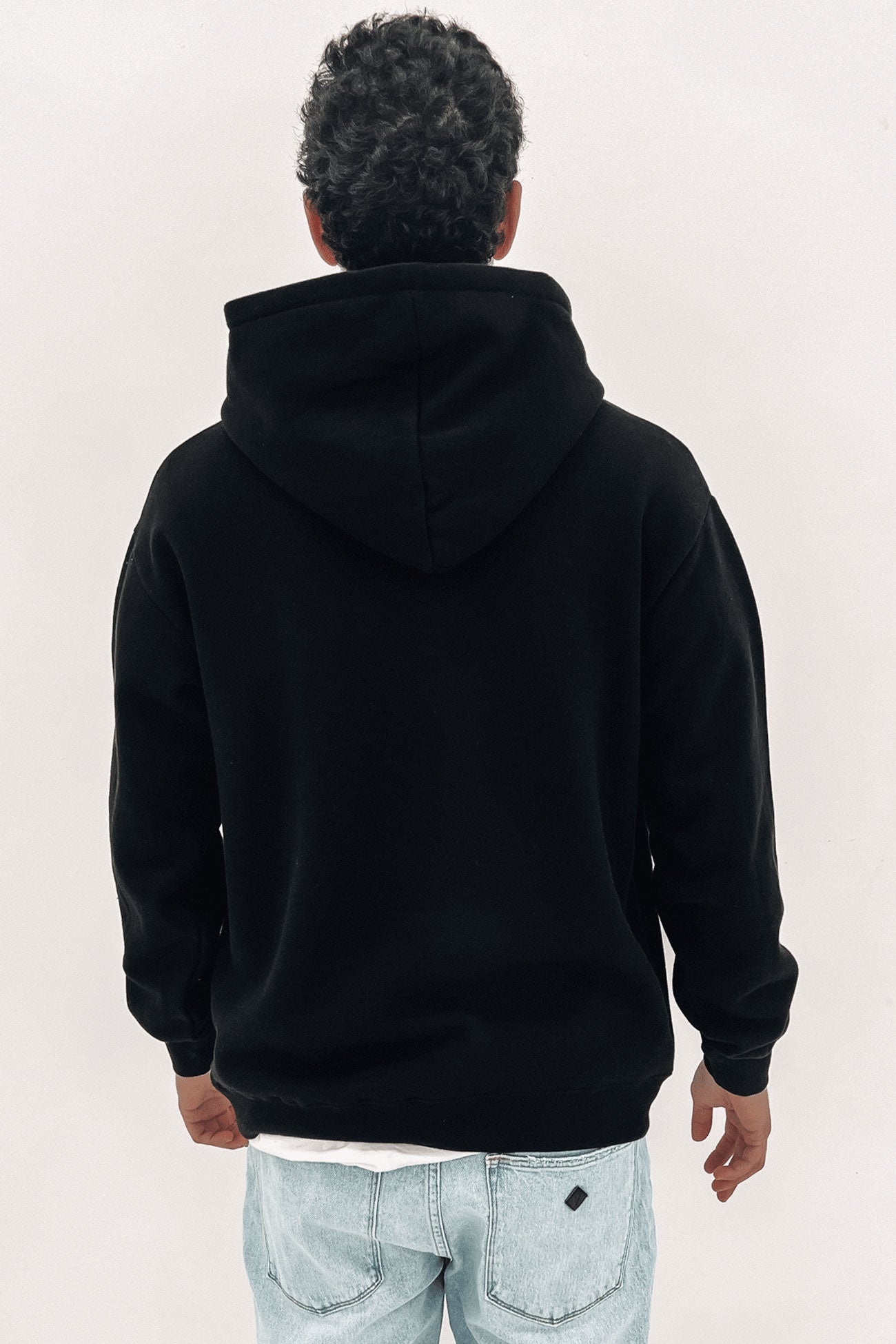 Embroidered Graffiti Hood Black