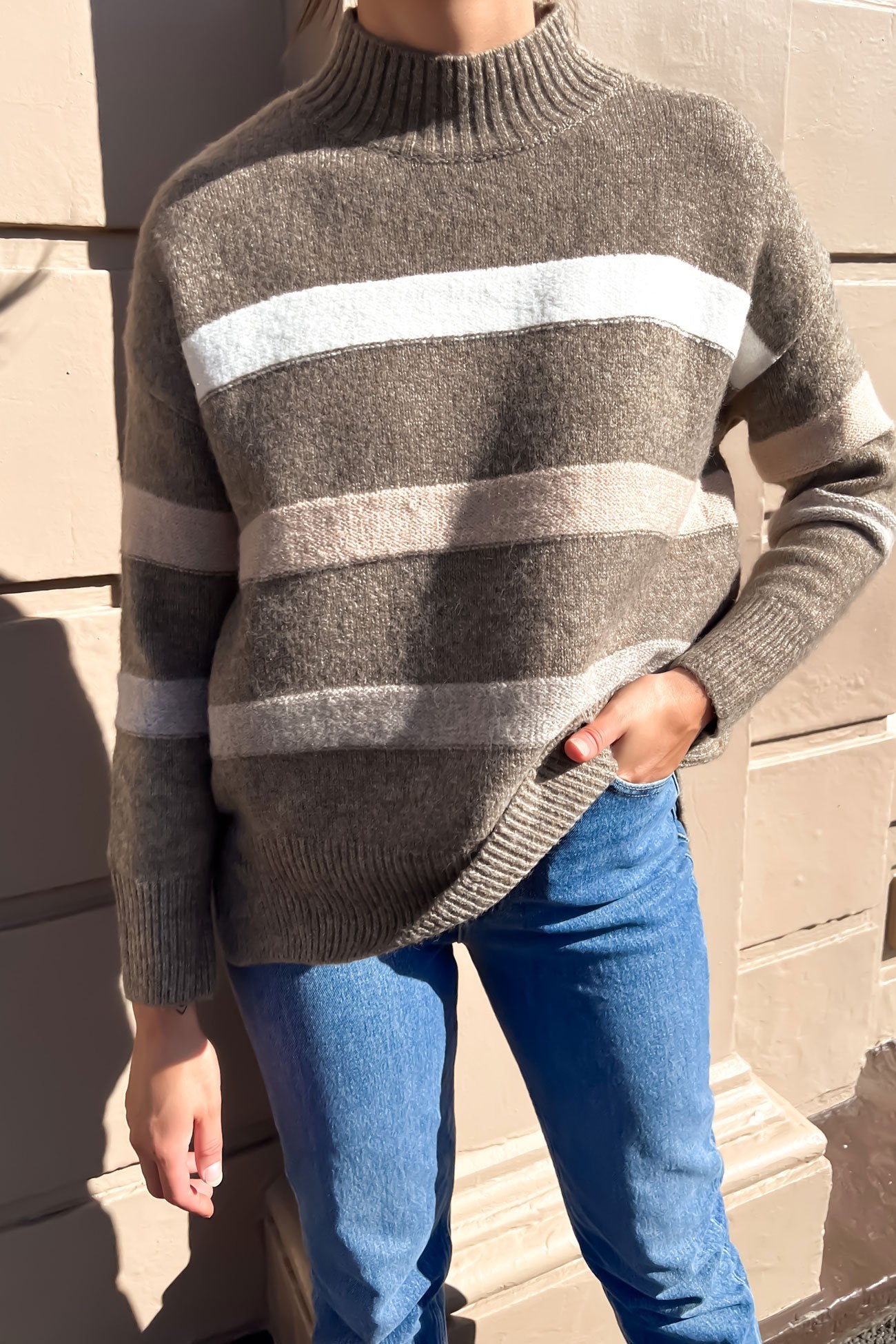 Emma Knit Jumper Mocha Camel