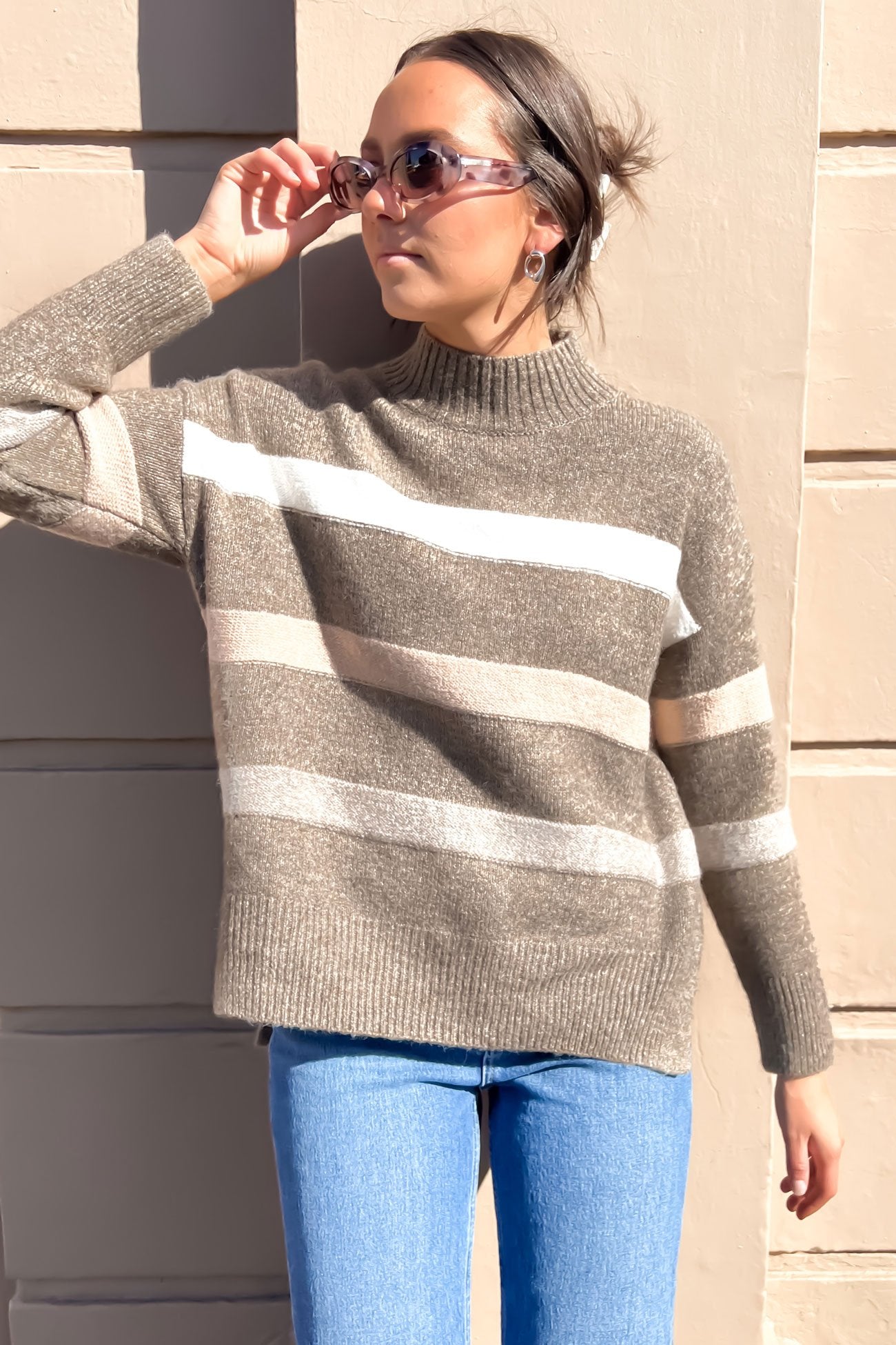 Emma Knit Jumper Mocha Camel