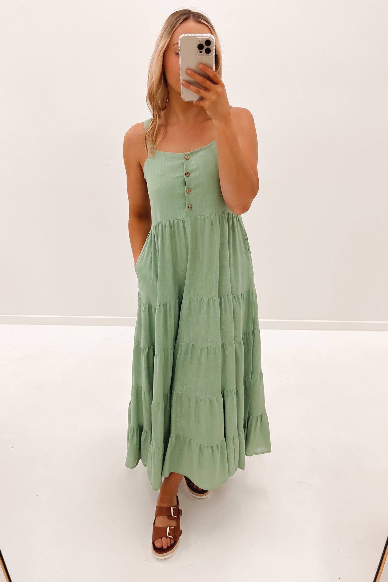 Emma Midi Dress Green