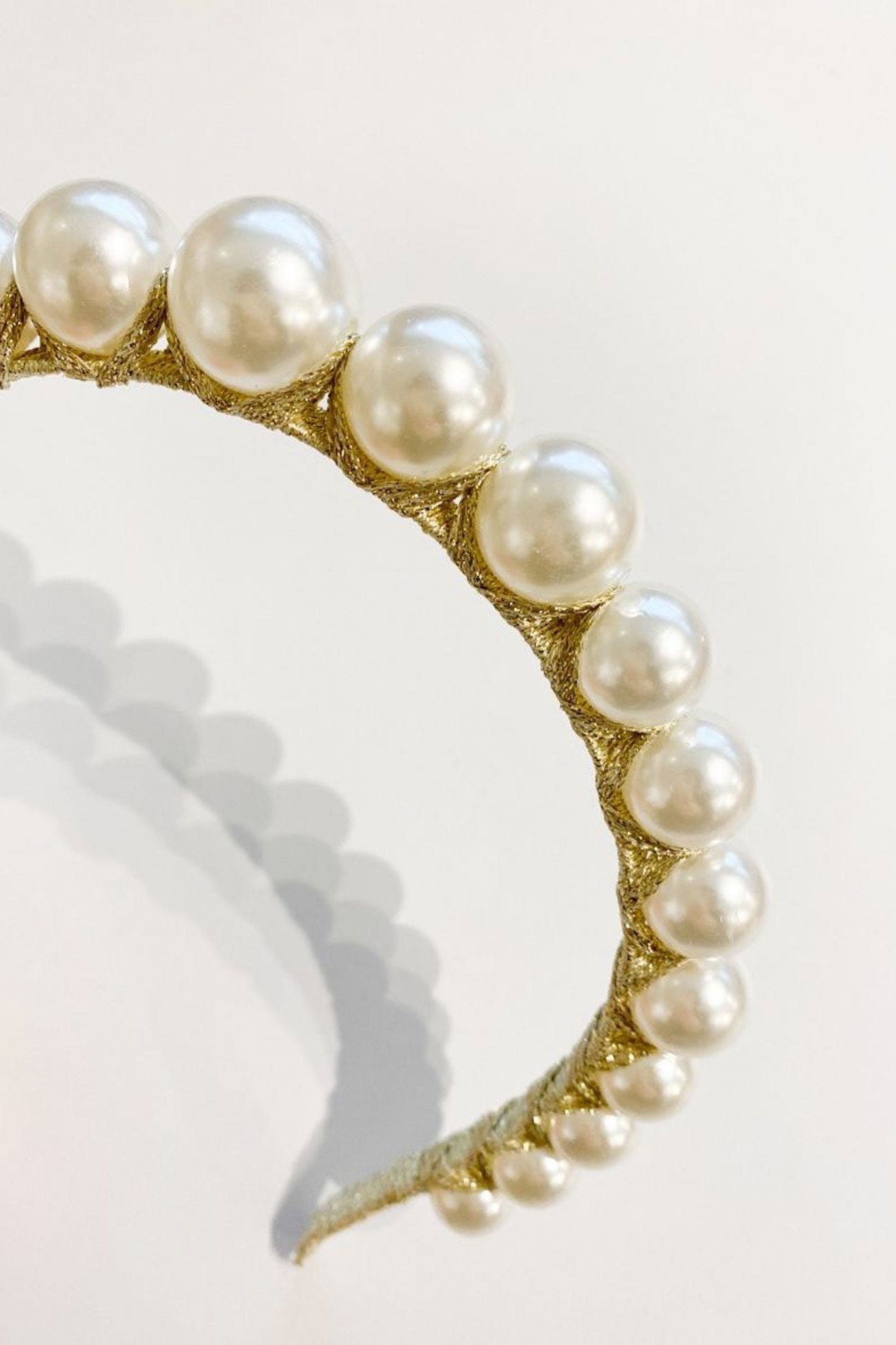 Emma Pearl Headband Gold