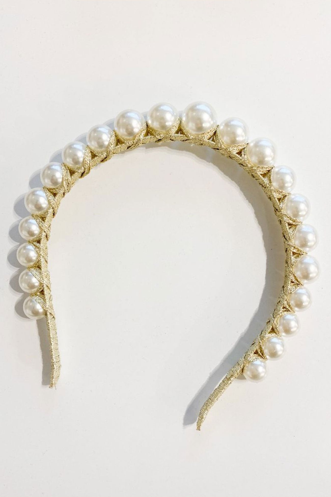 Emma Pearl Headband Gold