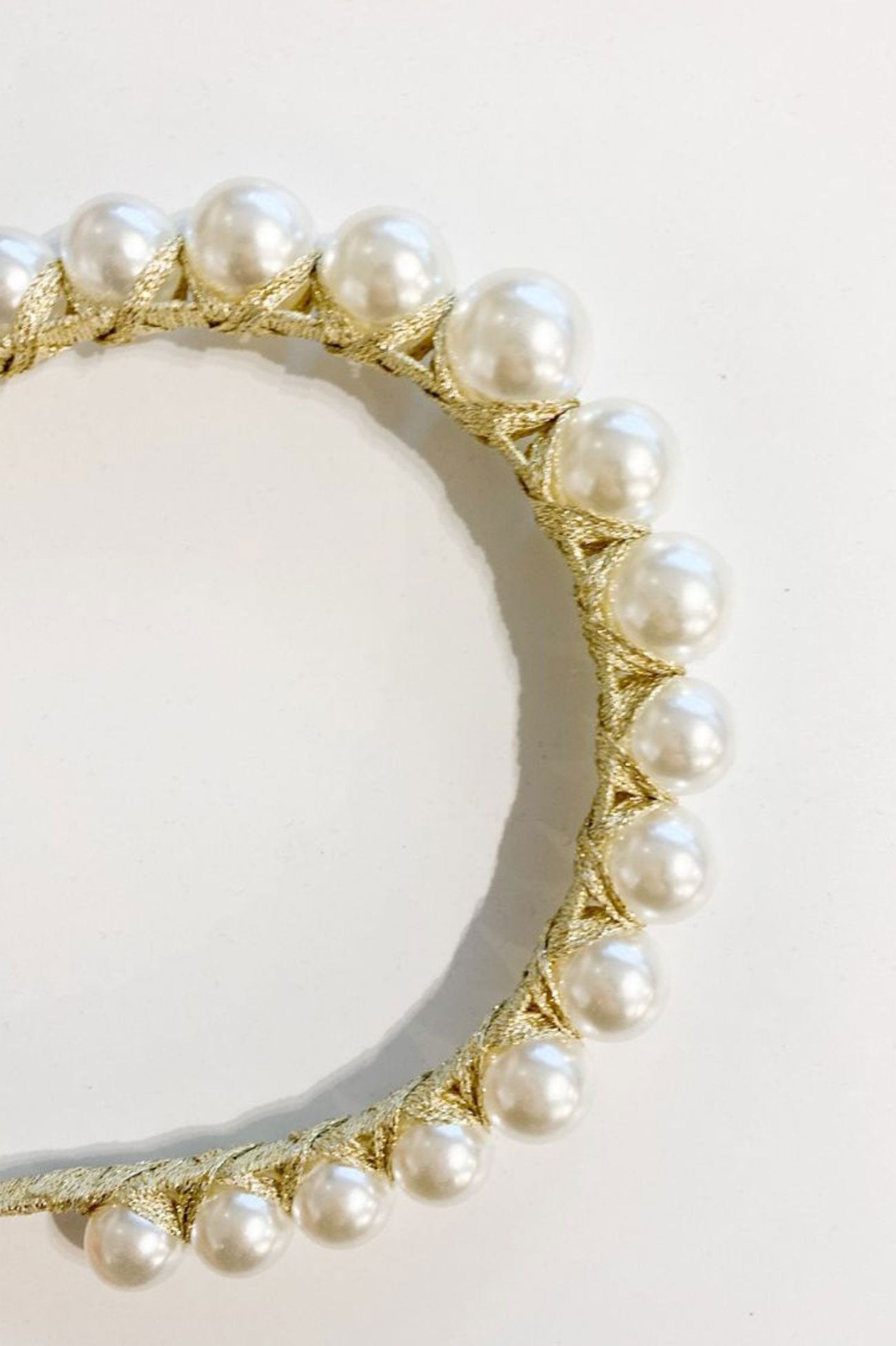 Emma Pearl Headband Gold