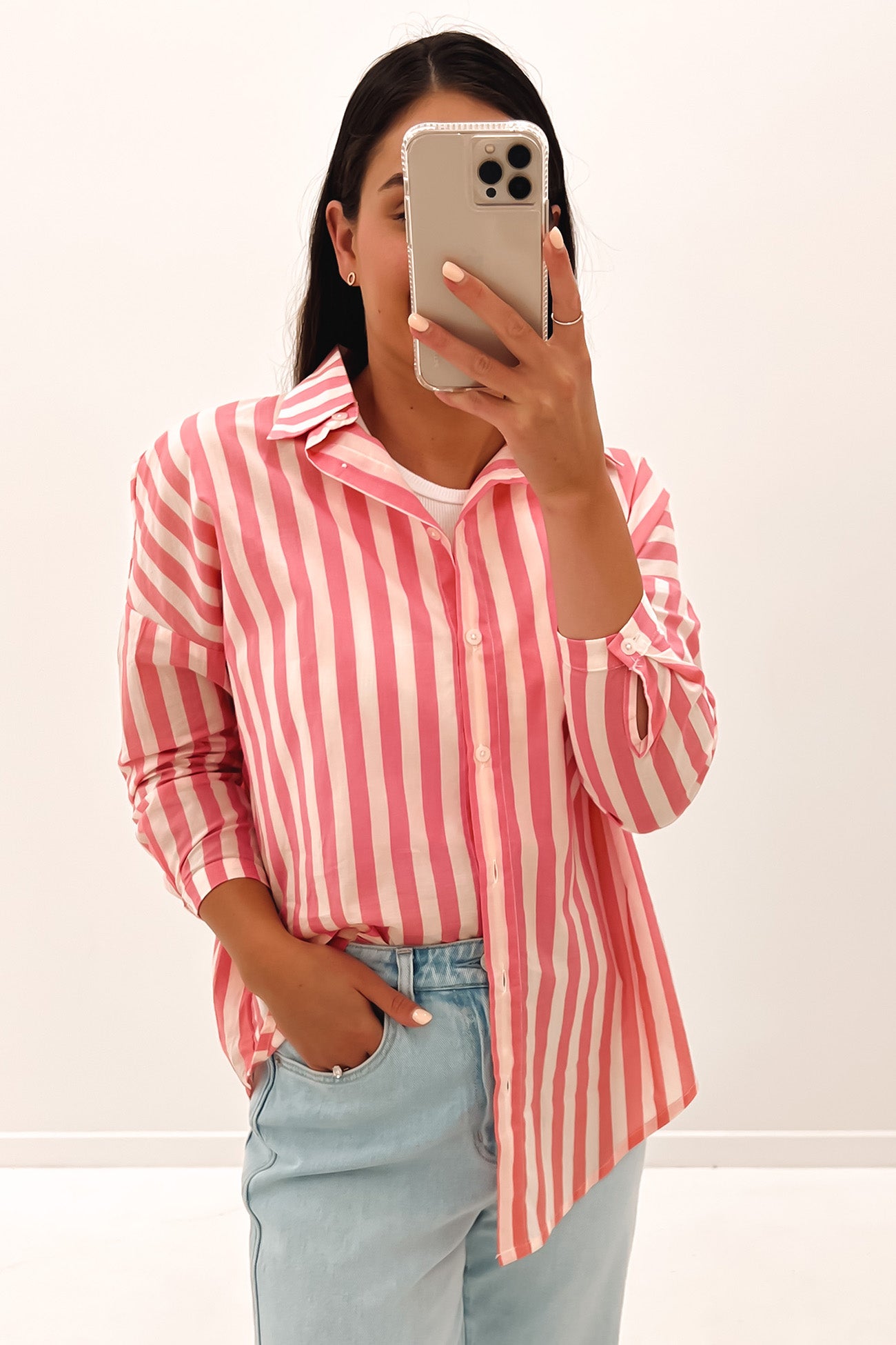 Emmeline Shirt Berry Stripe