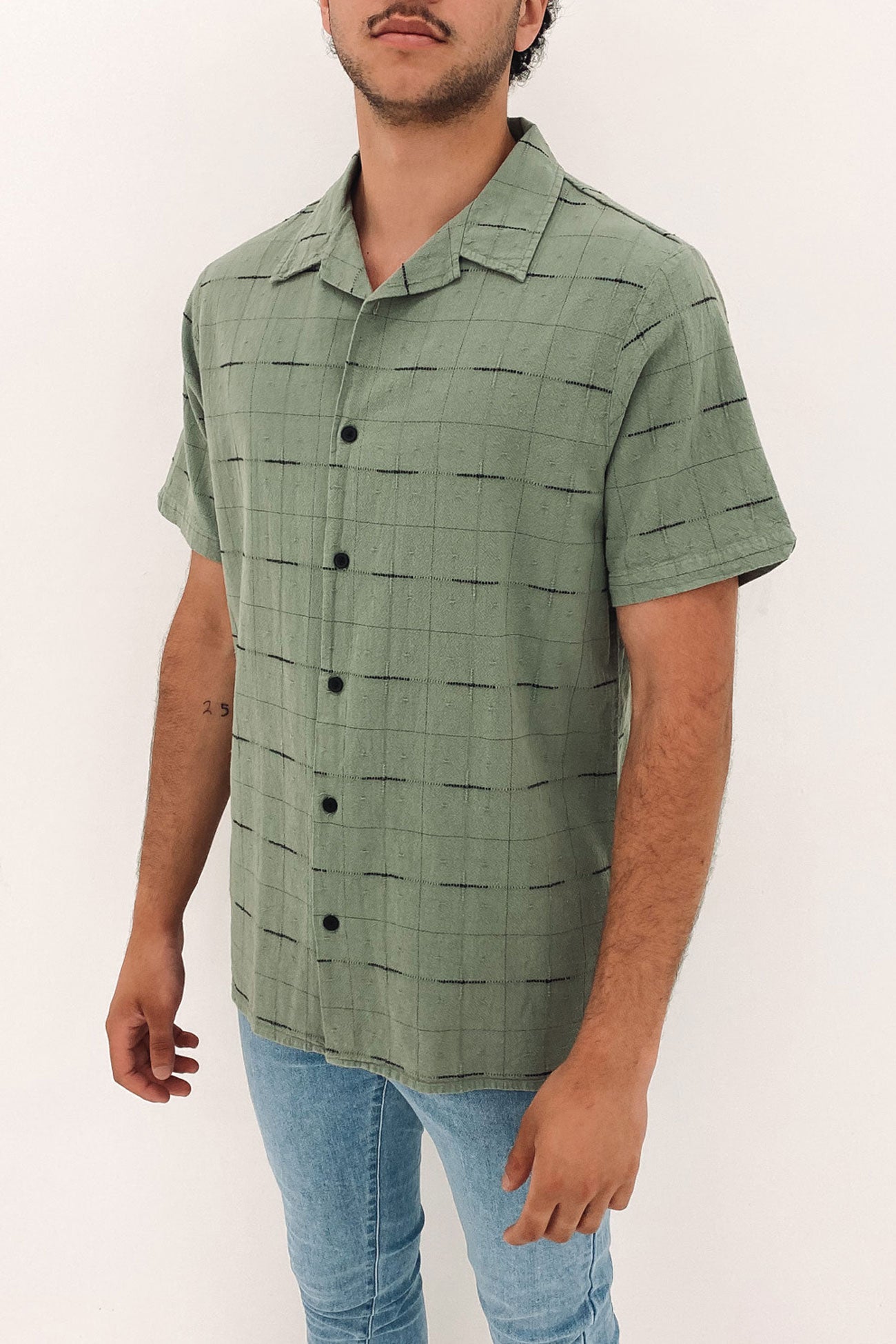 Enlightenment Bowling Shirt Sea Glass