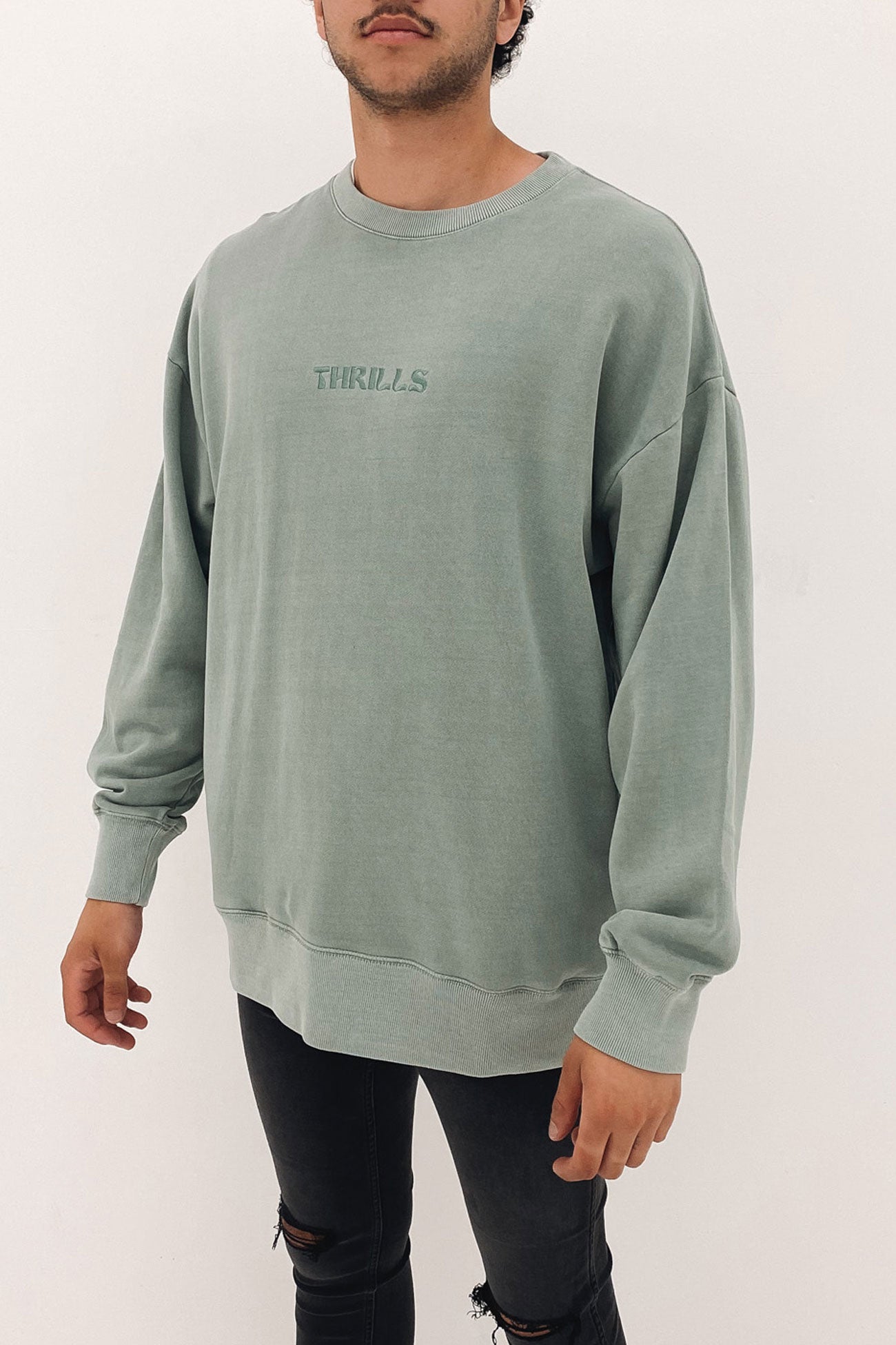 Enlightenment Embro Slouch Crew Fleece Sea Glass