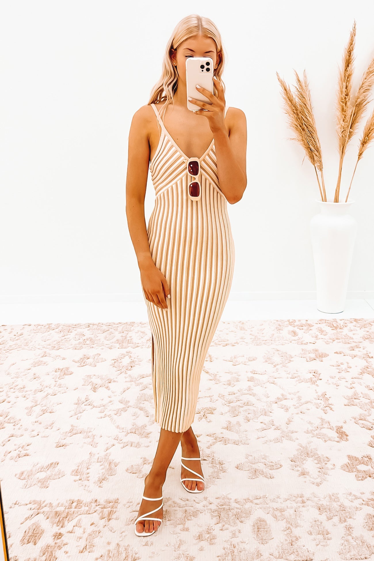 Erika Midi Dress Beige