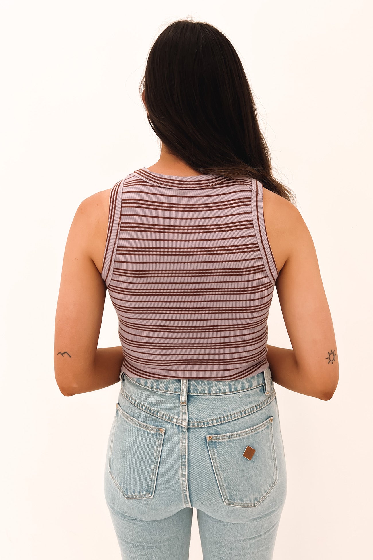 Erin Stripe Tank Purple