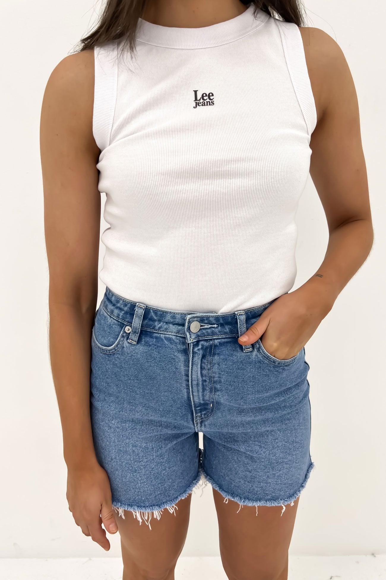 Essential Rib Tank Timeless White