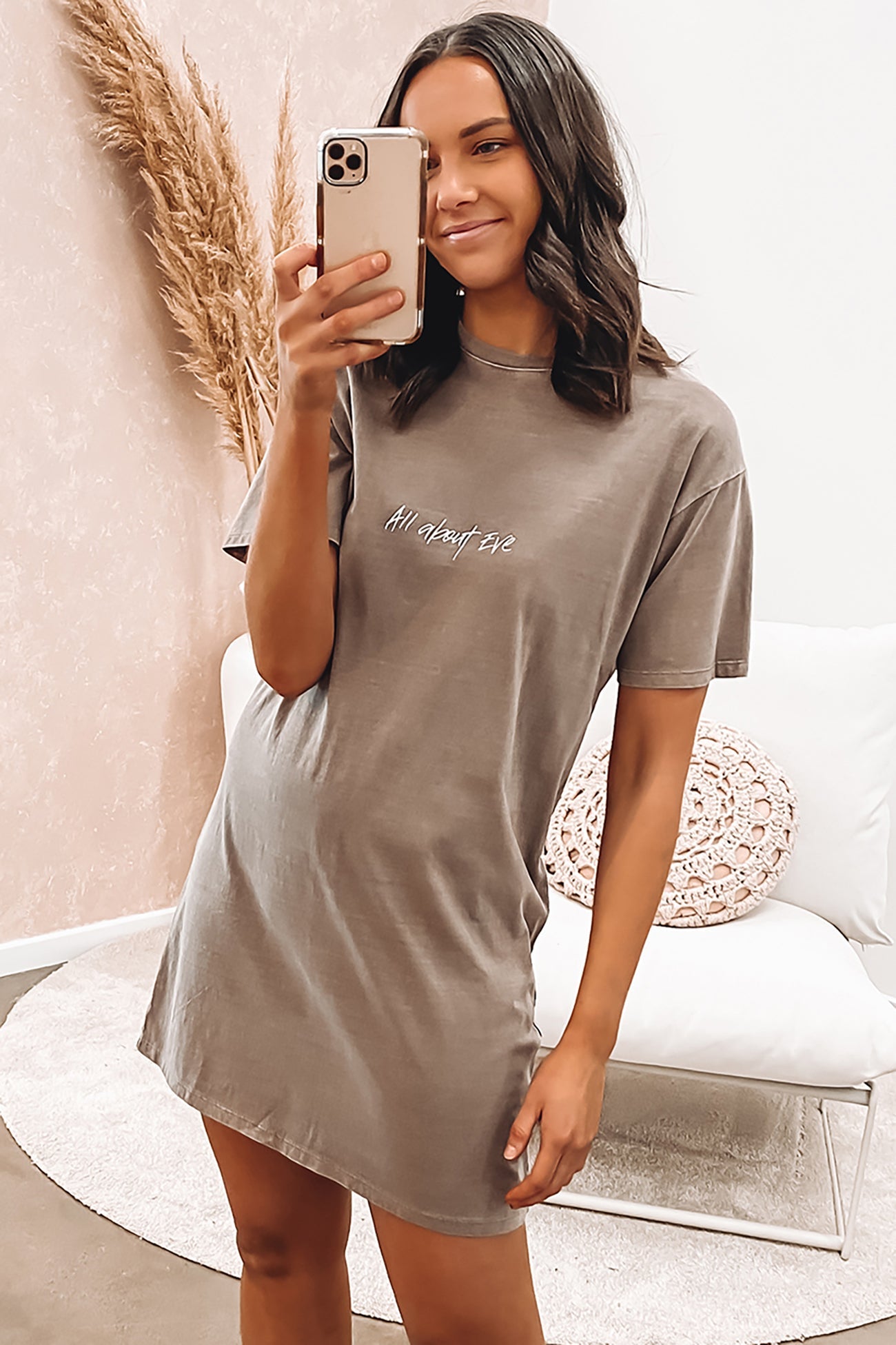 Essential Eve Tee Dress Sand