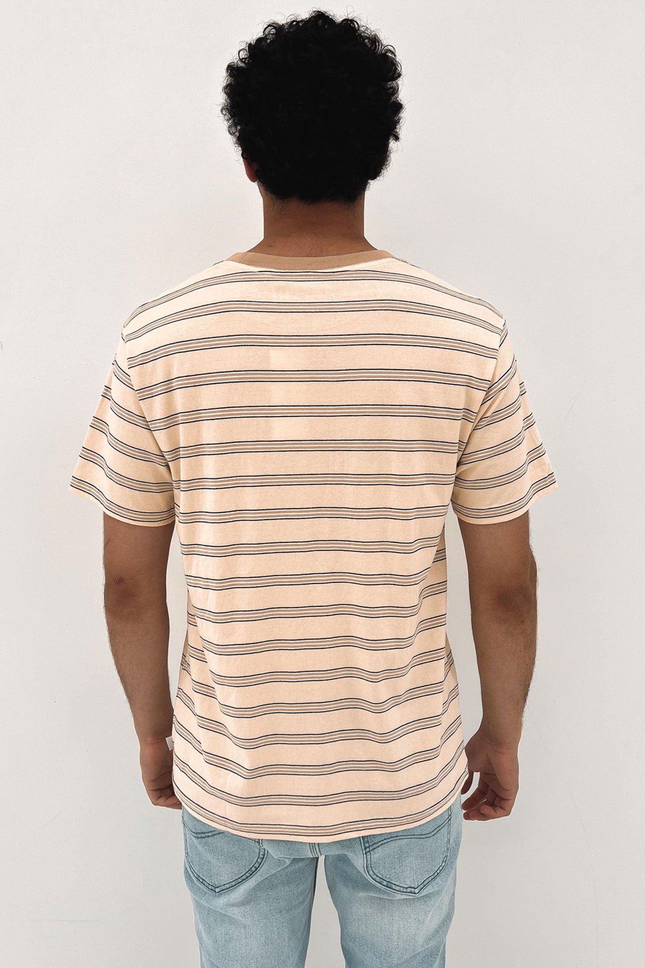 Everyday Stripe Short Sleeve T-Shirt Ecru