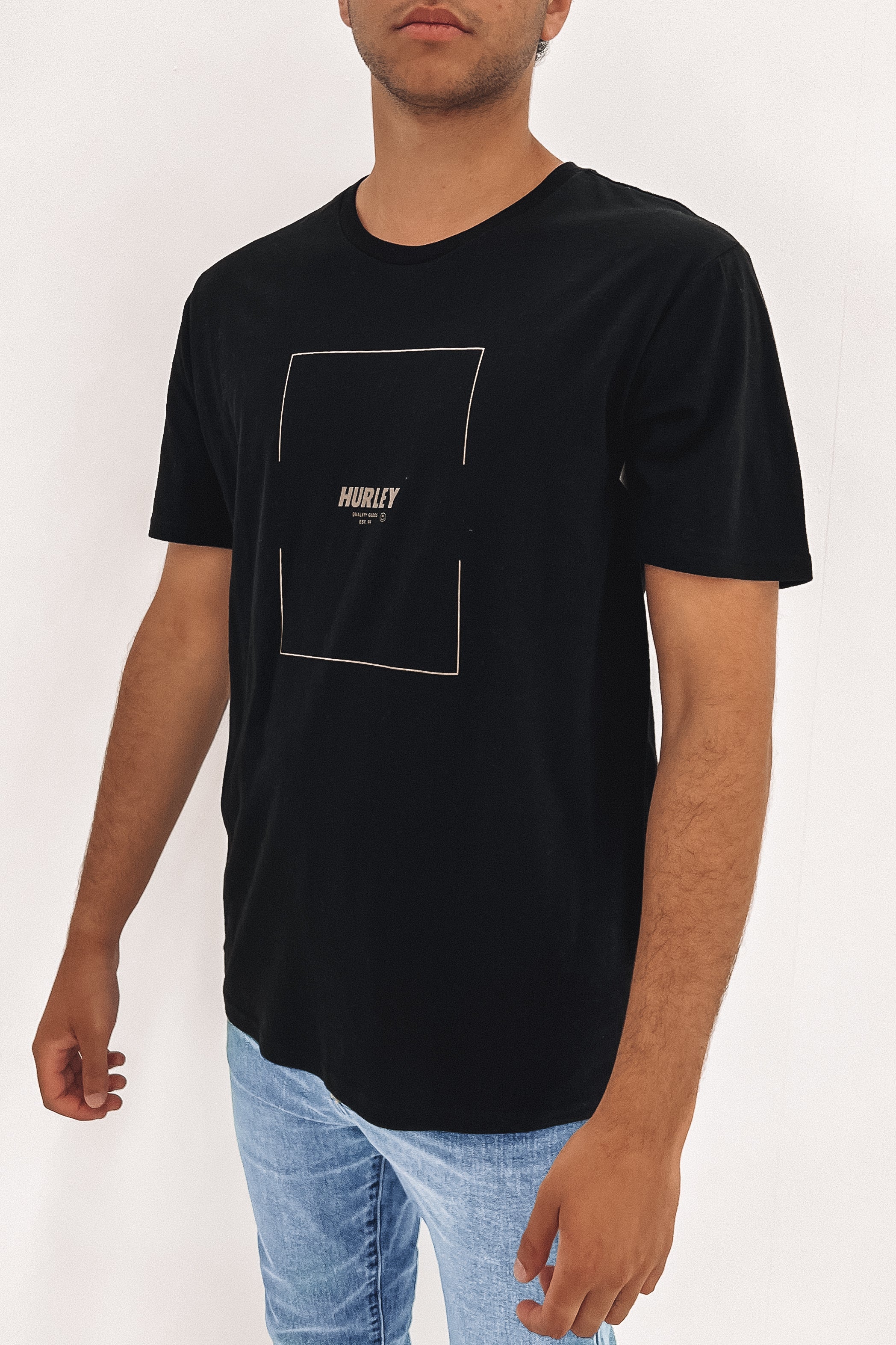 Everyday Washed Broken Box Tee Black