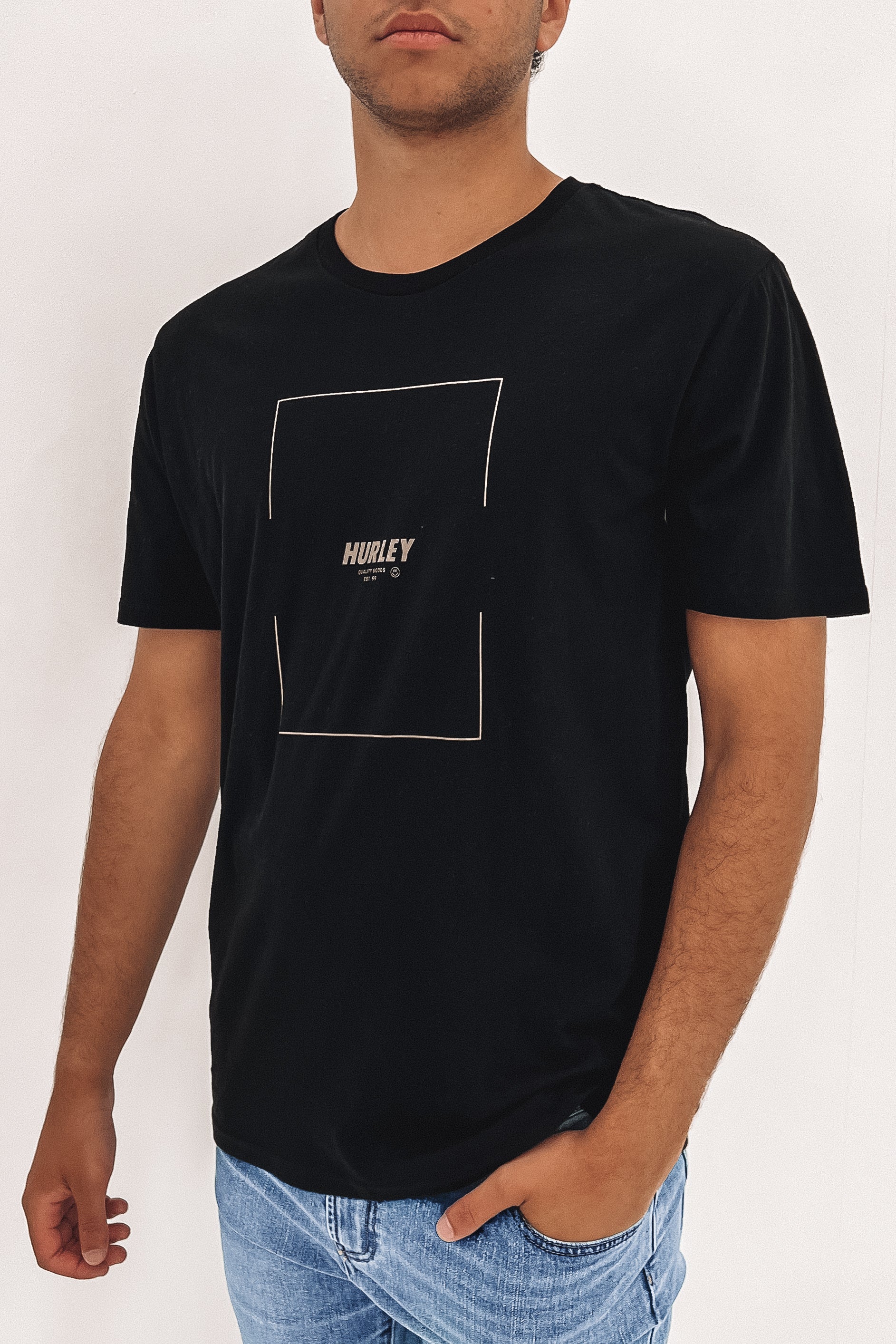 Everyday Washed Broken Box Tee Black