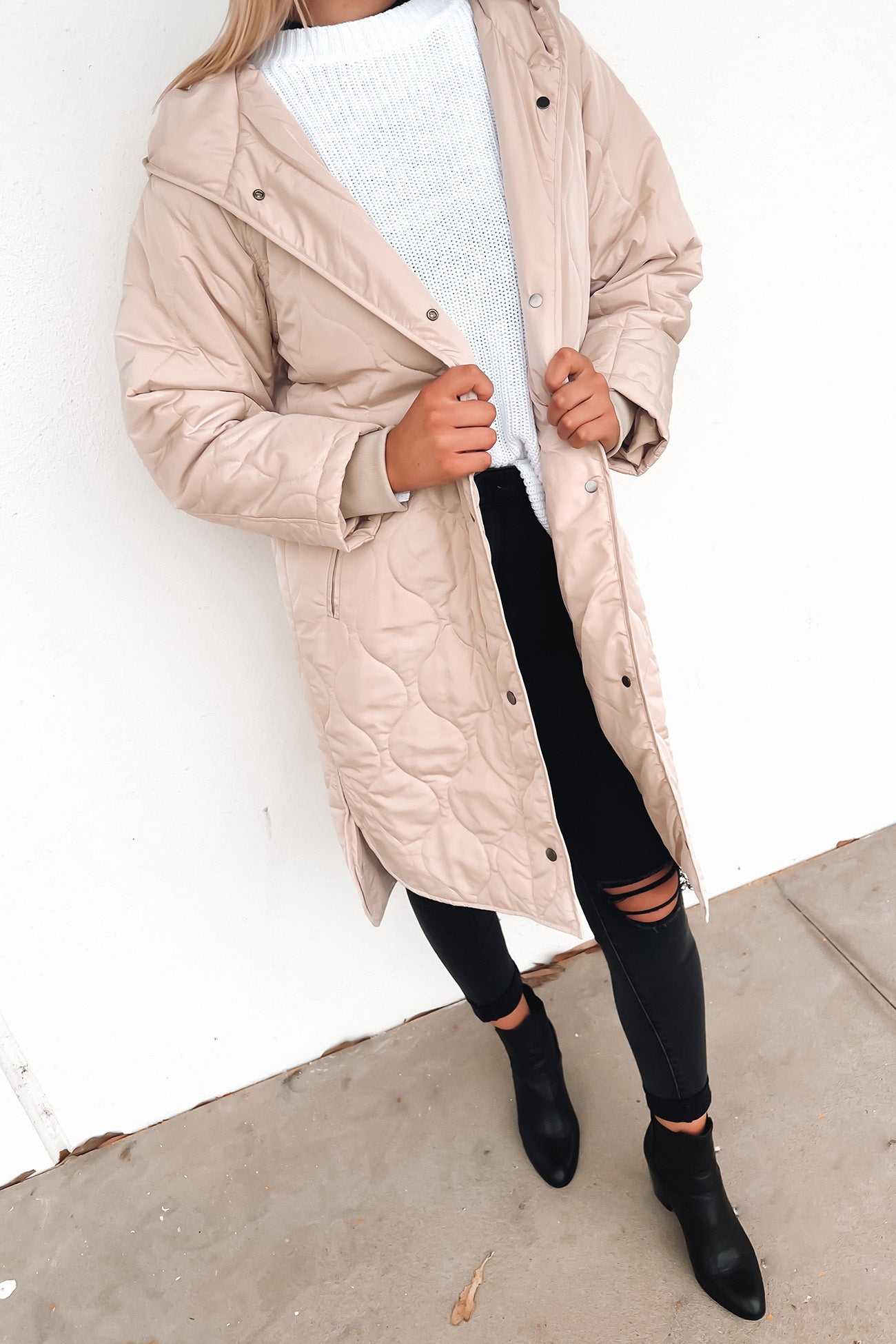 Ezra Puffer Jacket Beige