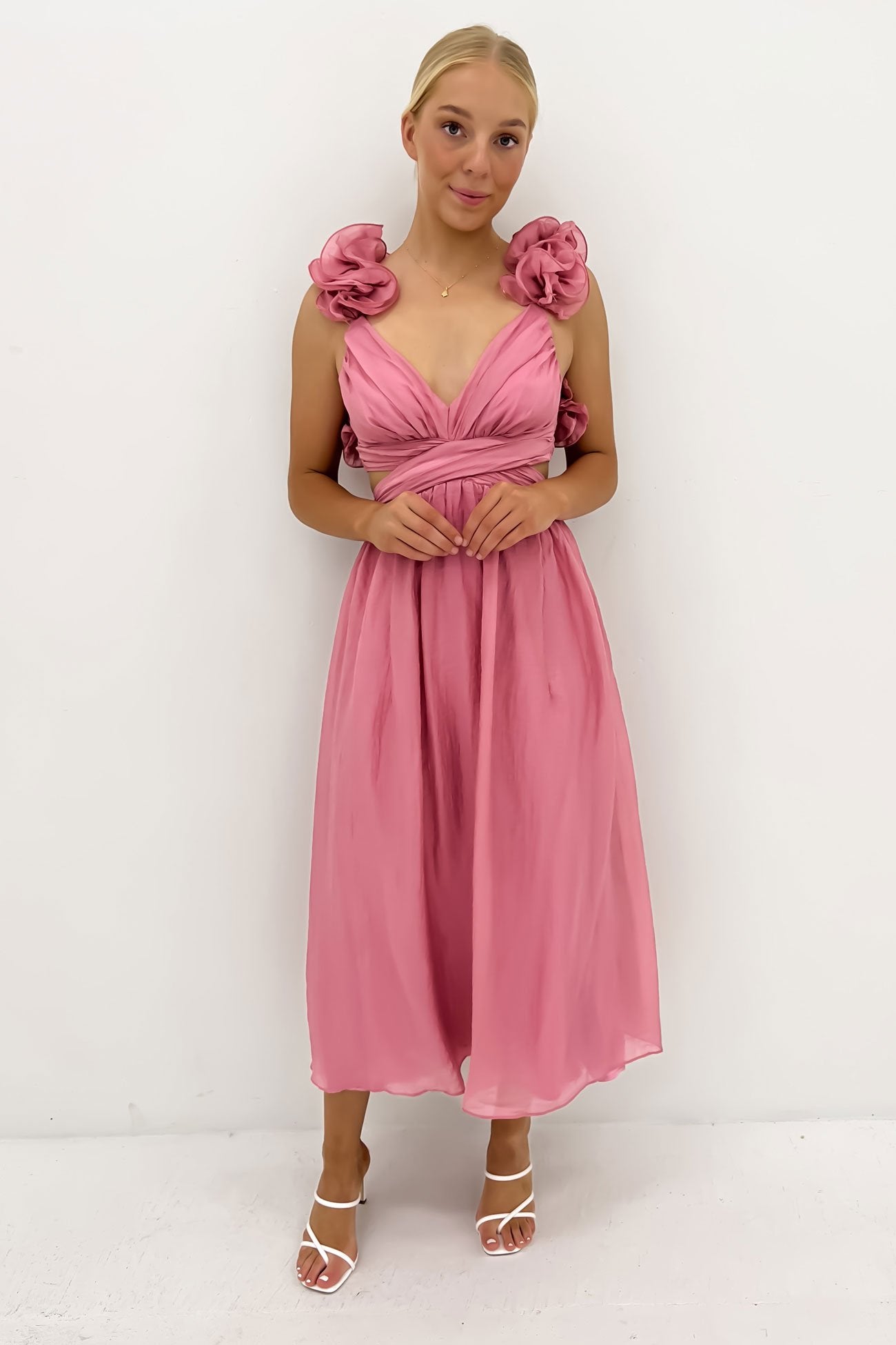 Faith Midi Dress Pink