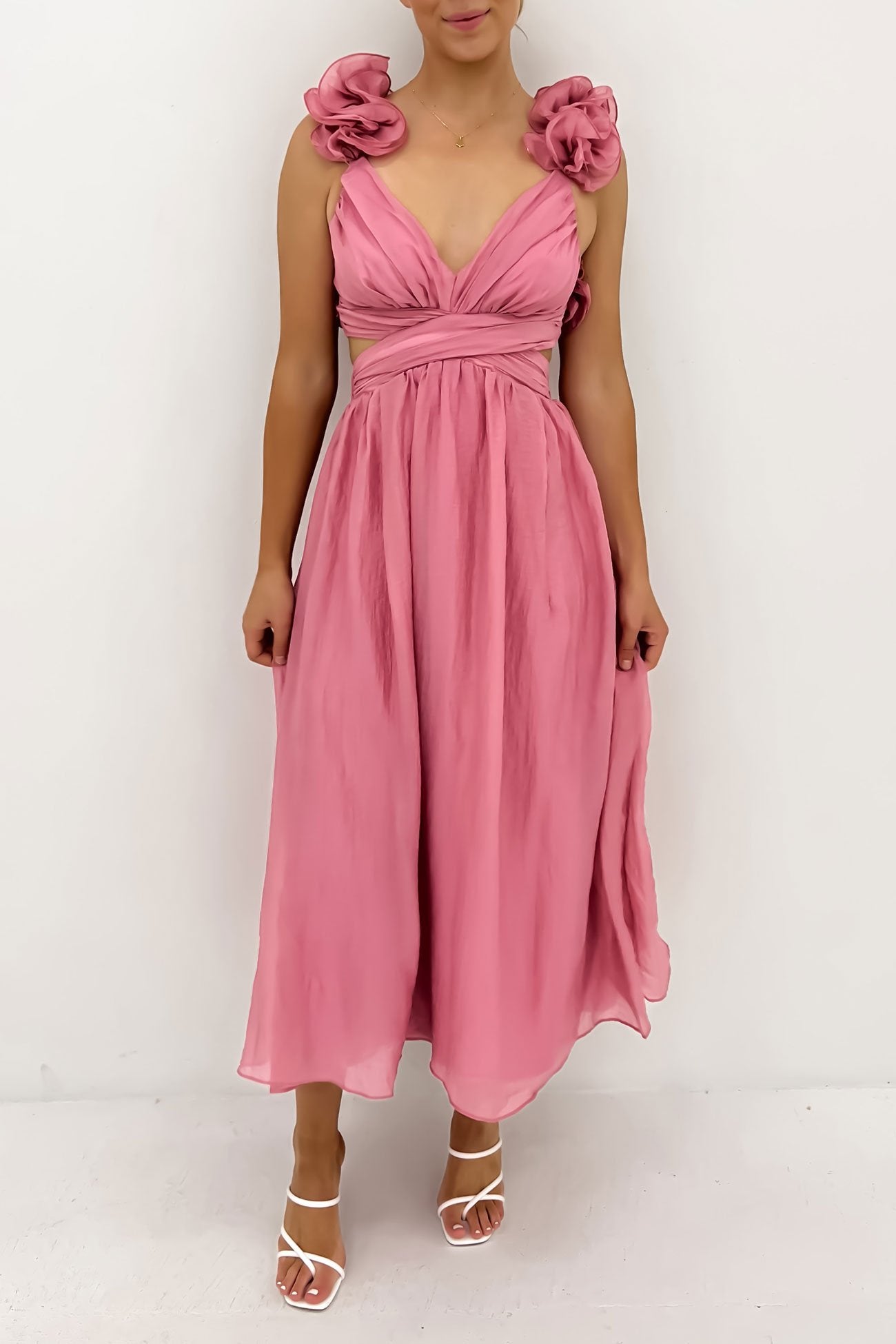 Faith Midi Dress Pink