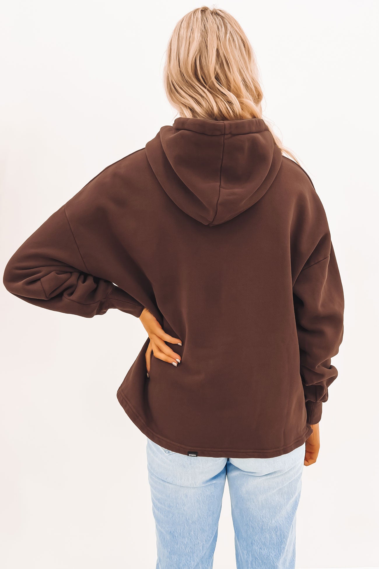 Far East Company Open Hem Hood Washed Cocoa