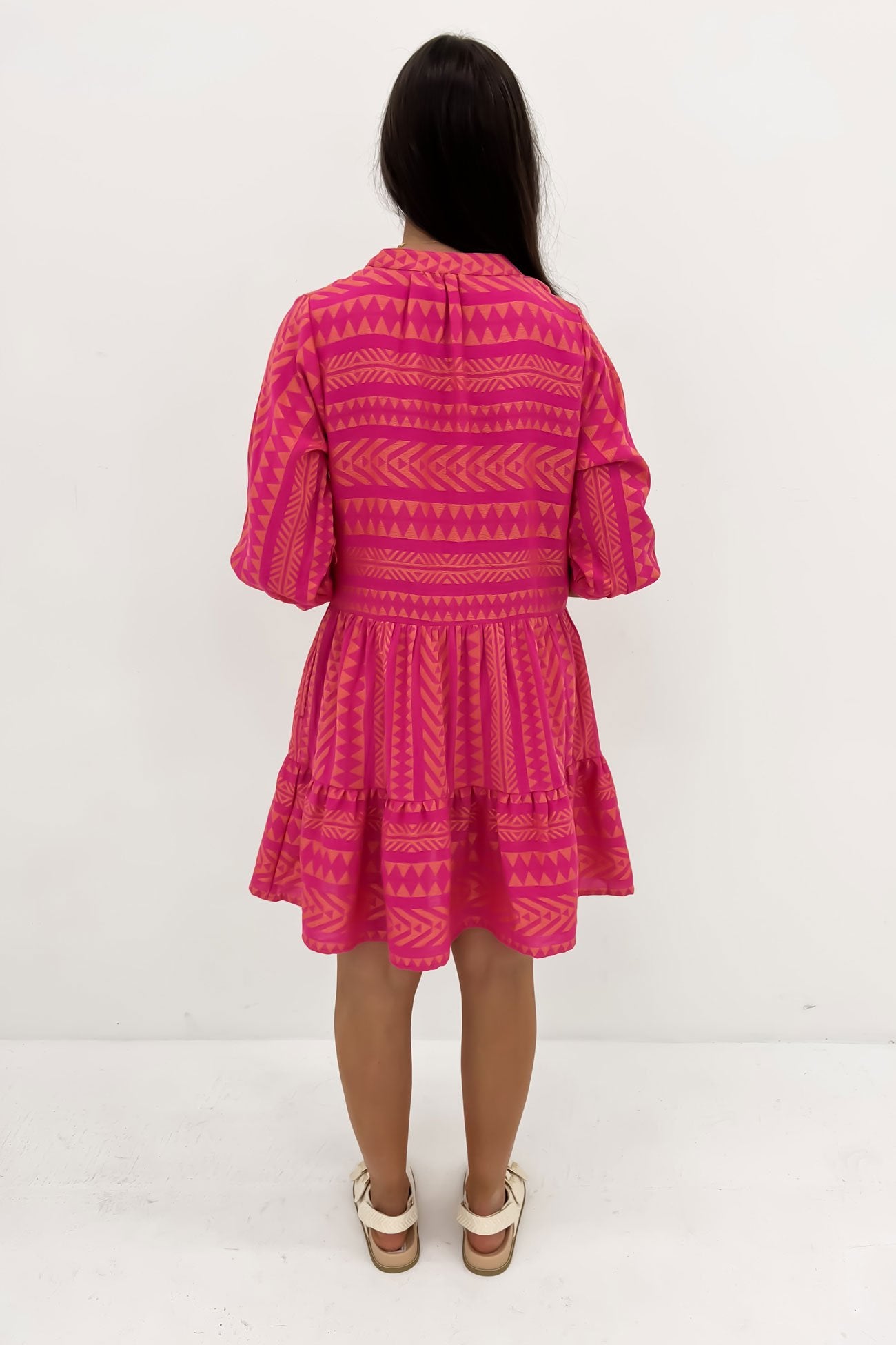 Felicity Mini Dress Hot Pink Orange