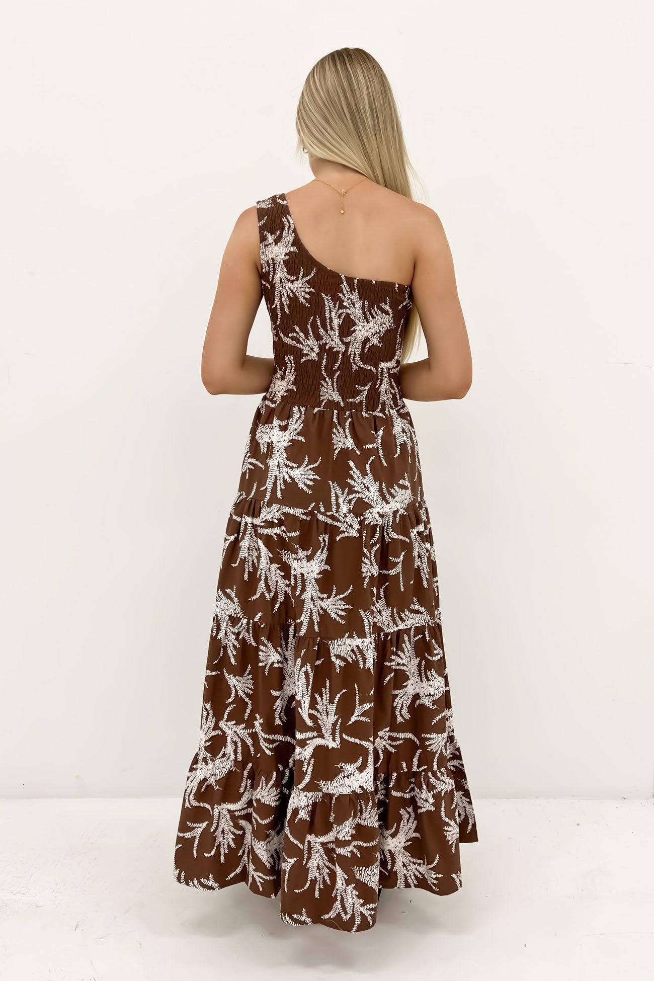 Fleur Maxi Dress Cocoa Leaf