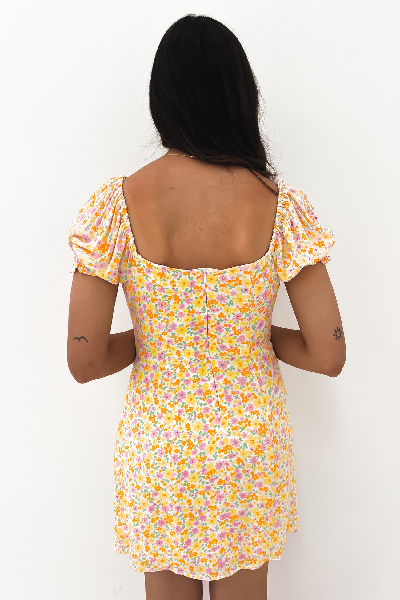 Frida Floral Mini Dress Print