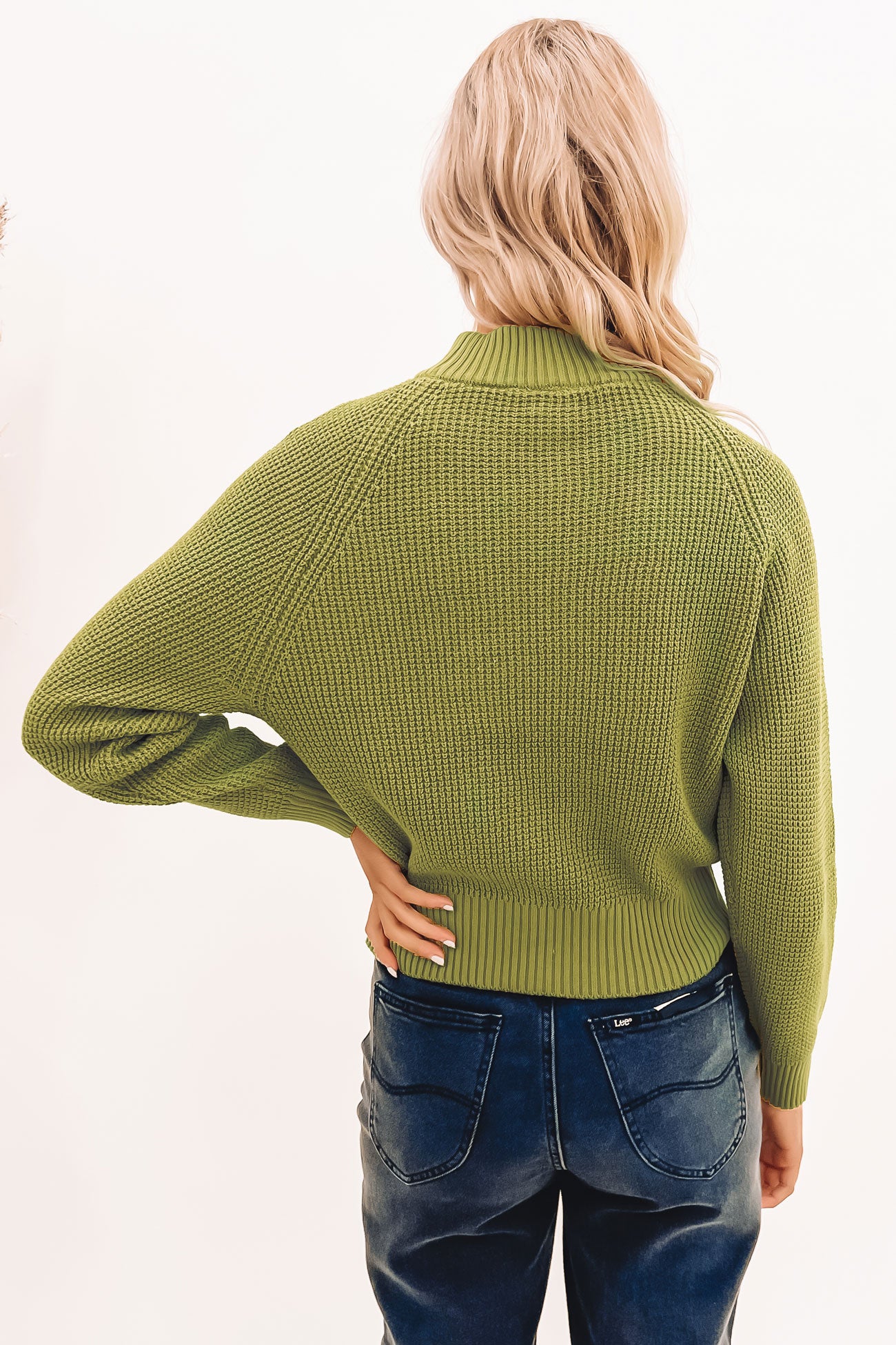 Funnel Neck Knit Sea Green