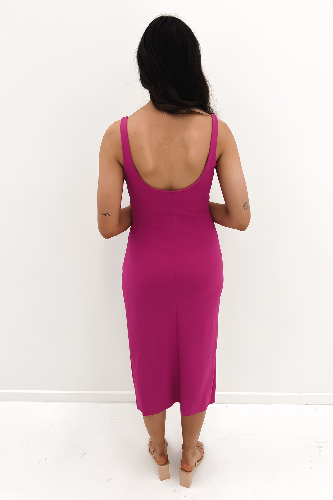 George Midi Dress Plum