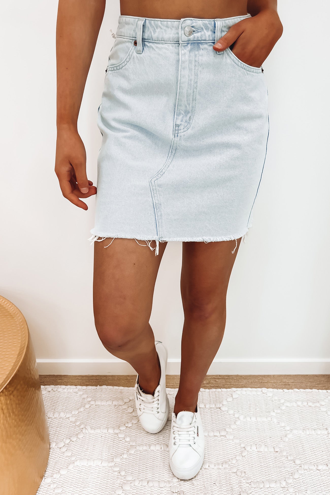 Girlfriend Relaxed Skirt Blue Wisdom