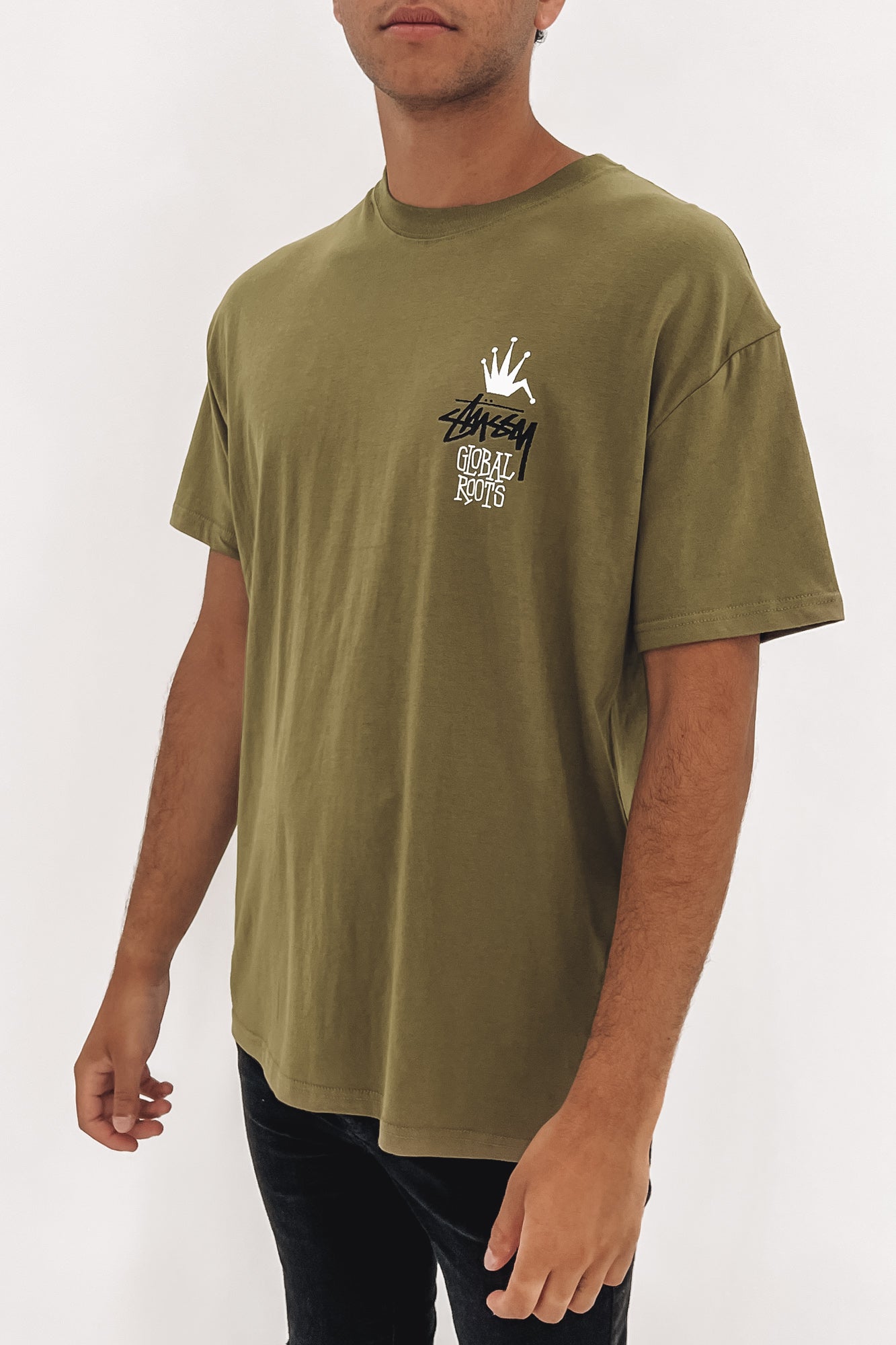 Global Roots 50/50 Short Sleeve Tee Dusty Khaki