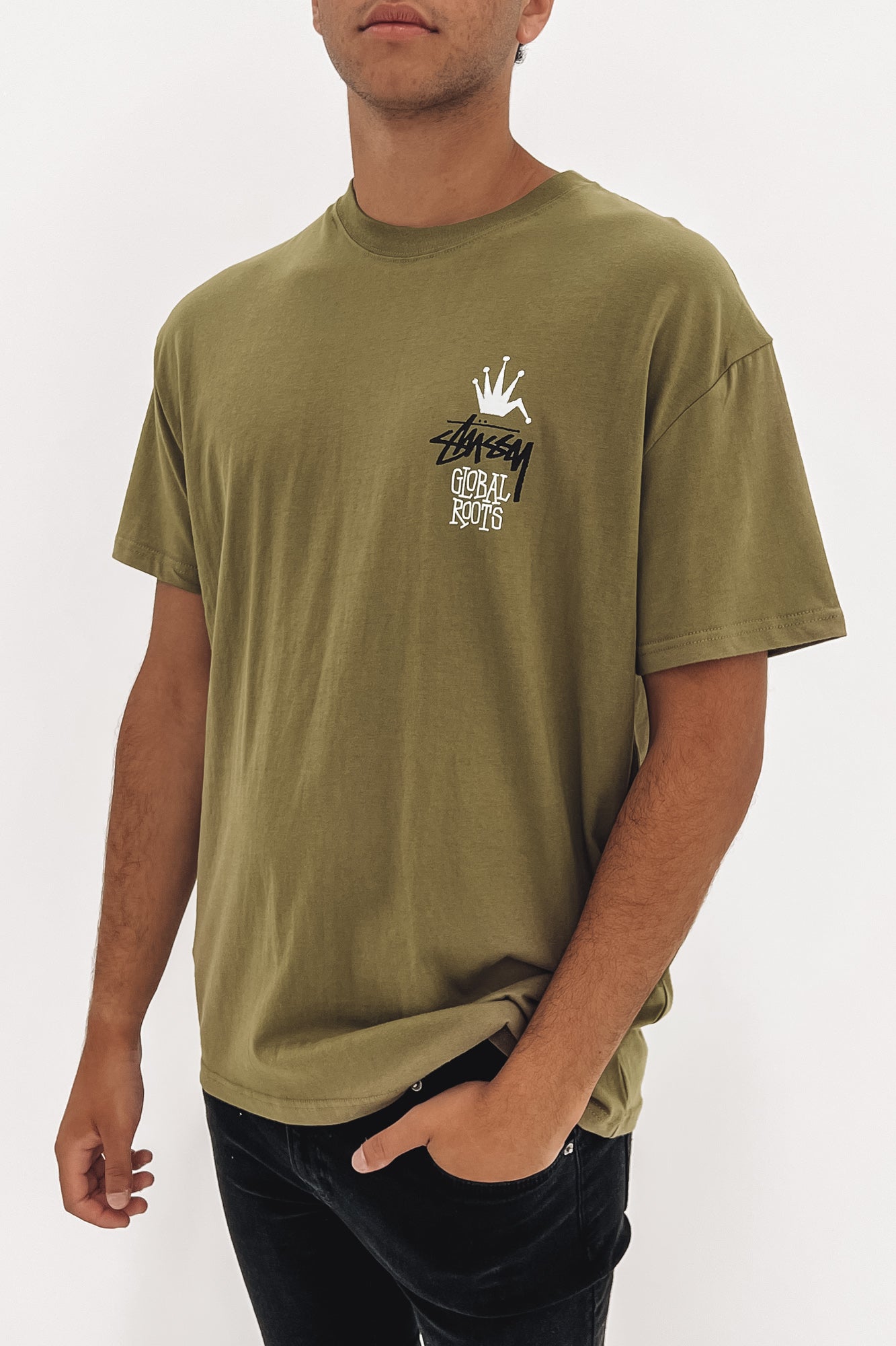 Global Roots 50/50 Short Sleeve Tee Dusty Khaki