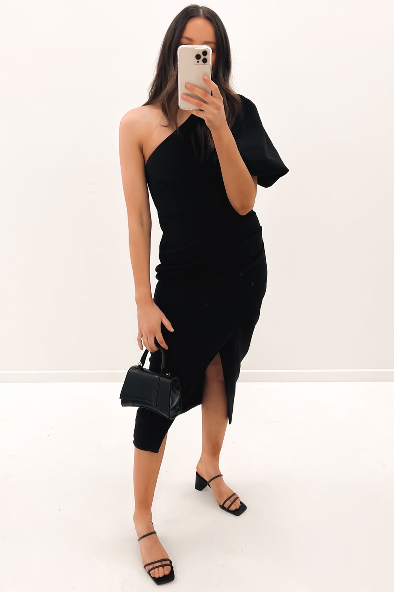 Go My Way Midi Dress Black