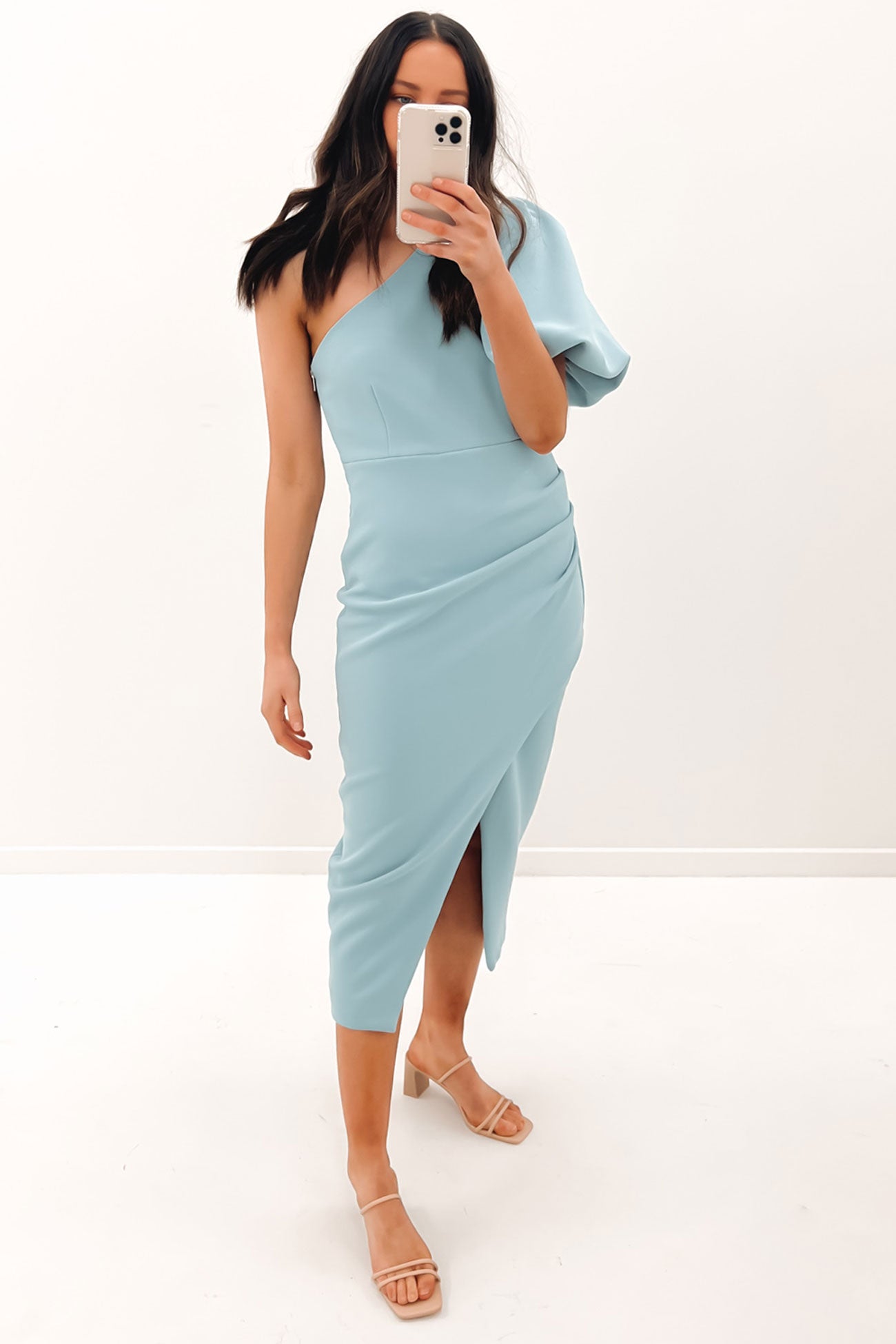 Go My Way Midi Dress Sky Blue