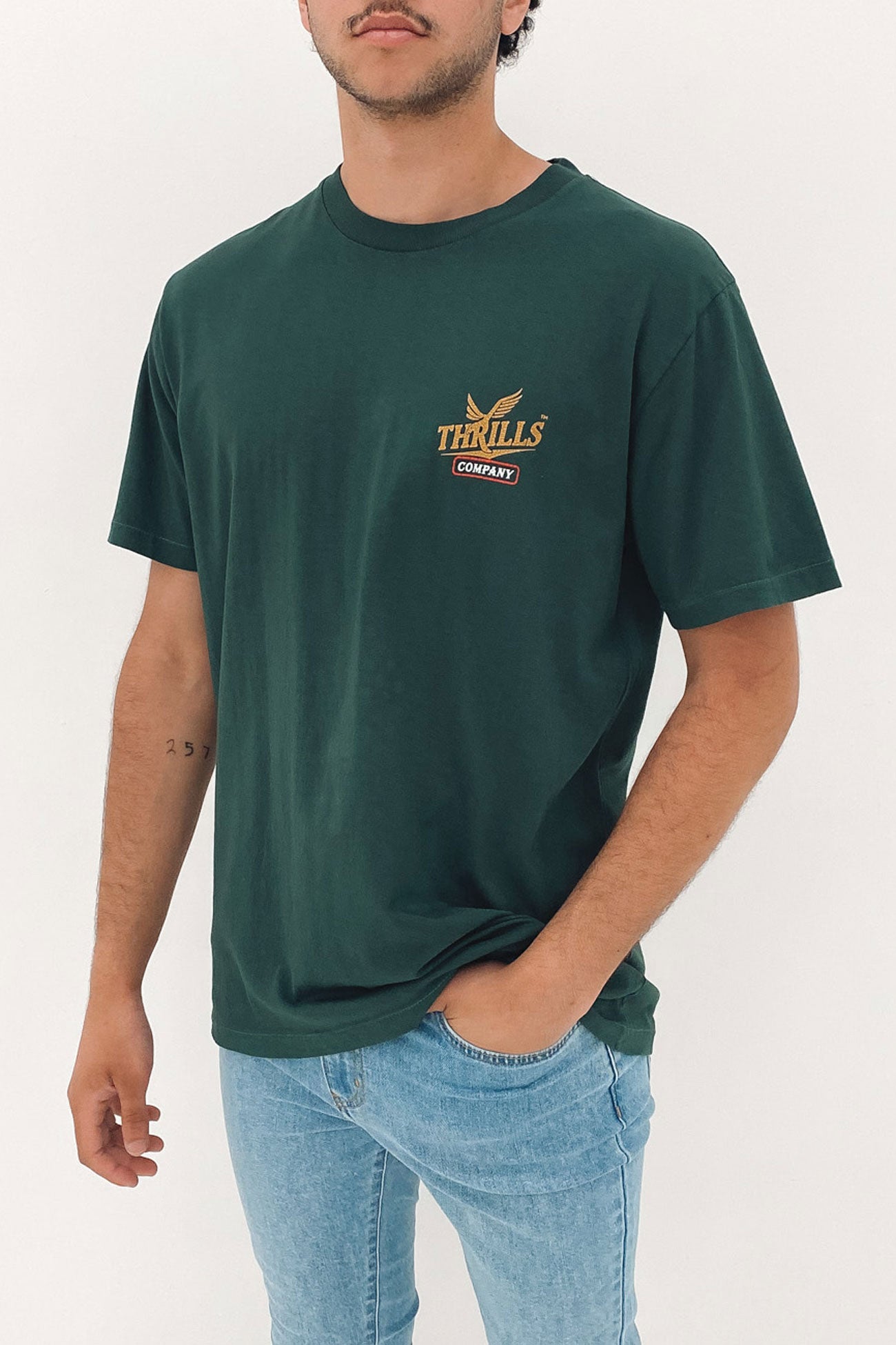 Golden Paradise Merch Fit Tee Deep Forest