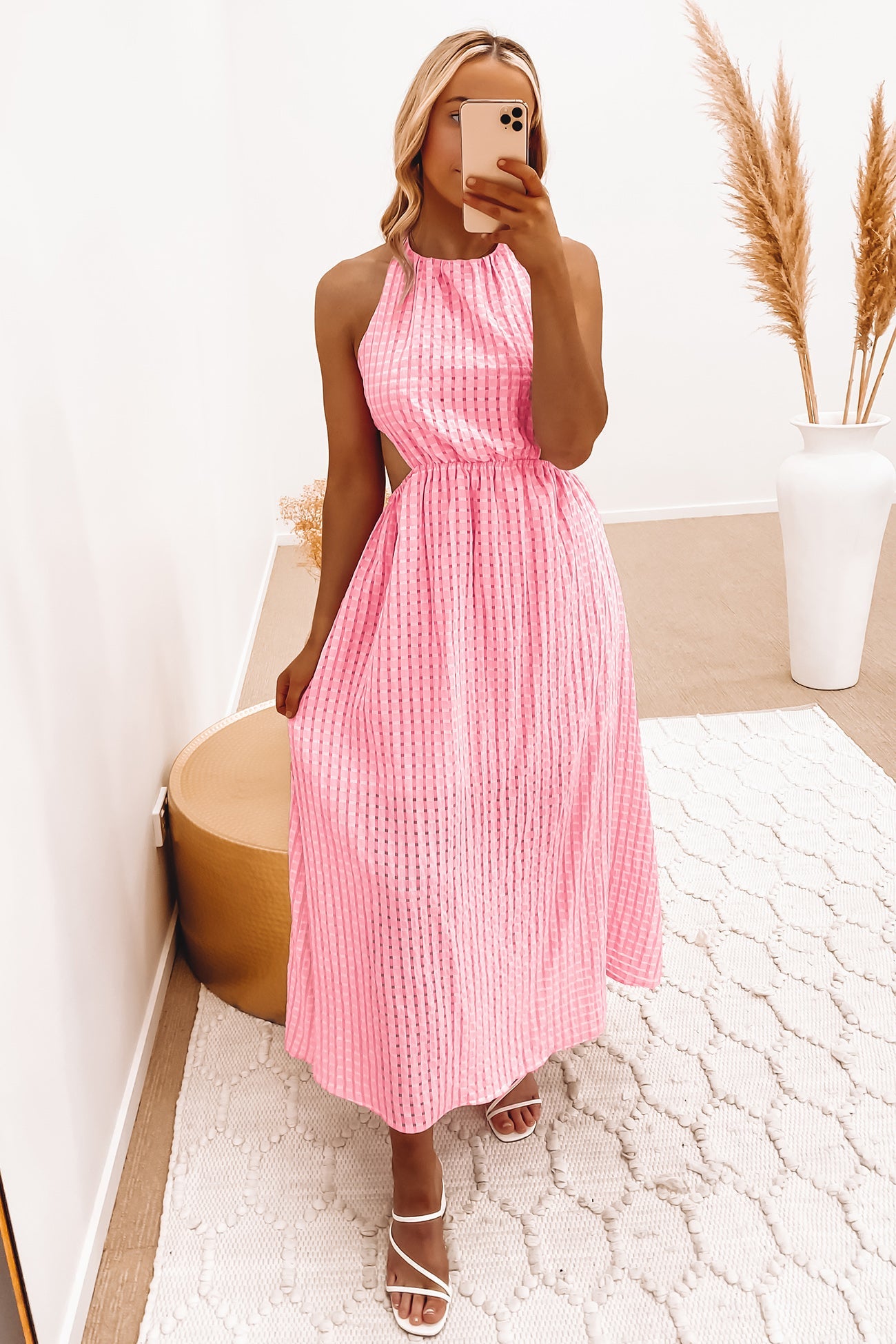 Gordon Midi Dress Pink