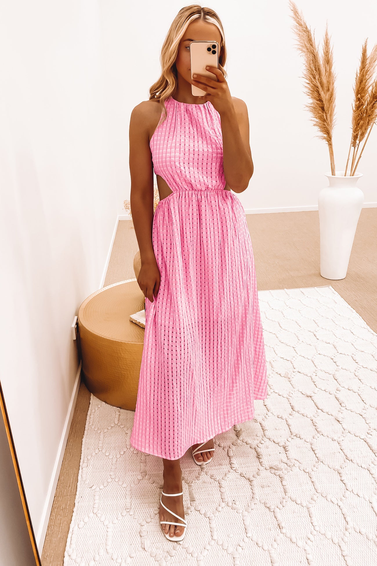 Gordon Midi Dress Pink