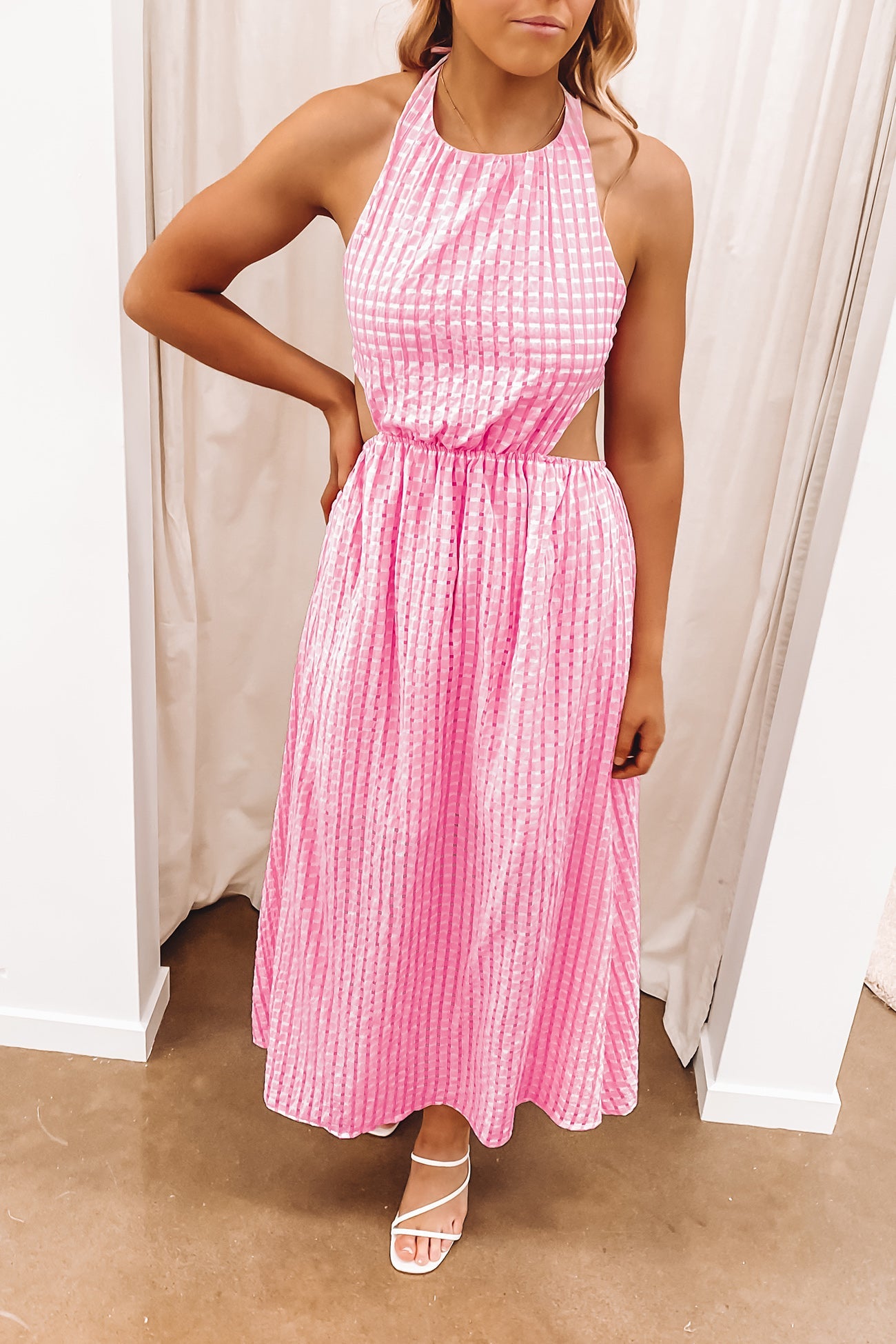 Gordon Midi Dress Pink