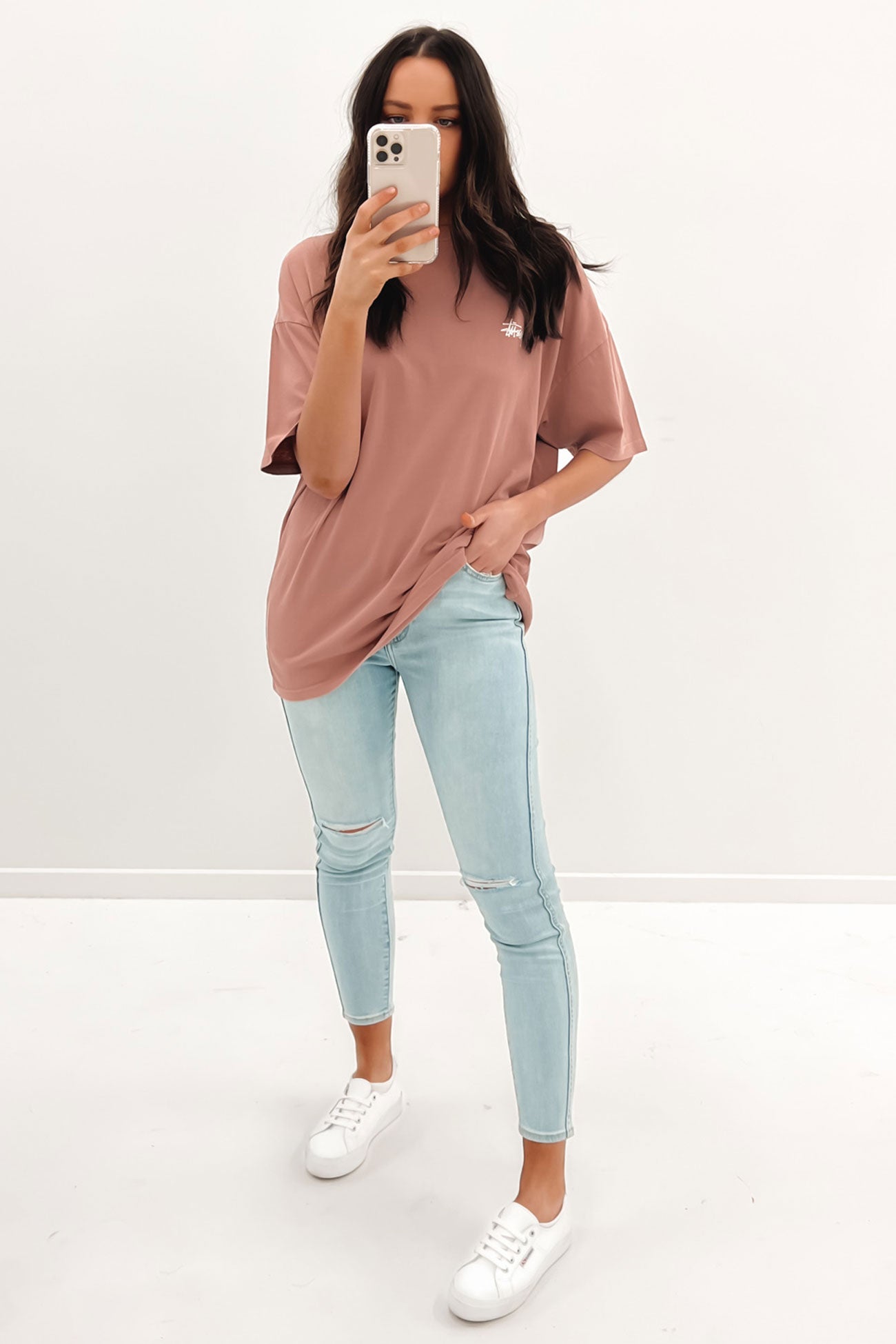 Graffiti Pigment Relaxed Tee Sienna