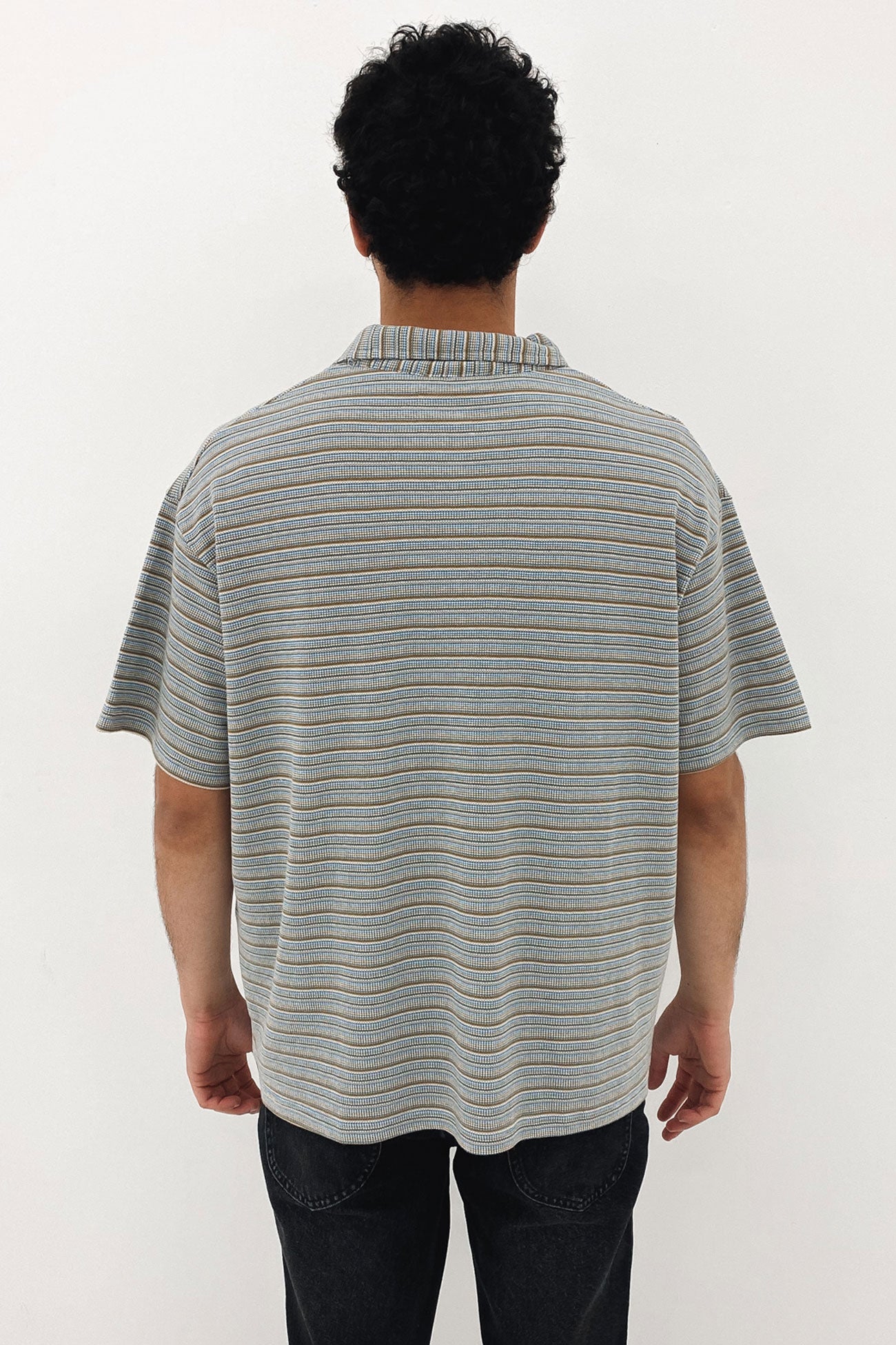 Graffiti Stripe Pique Polo Moss