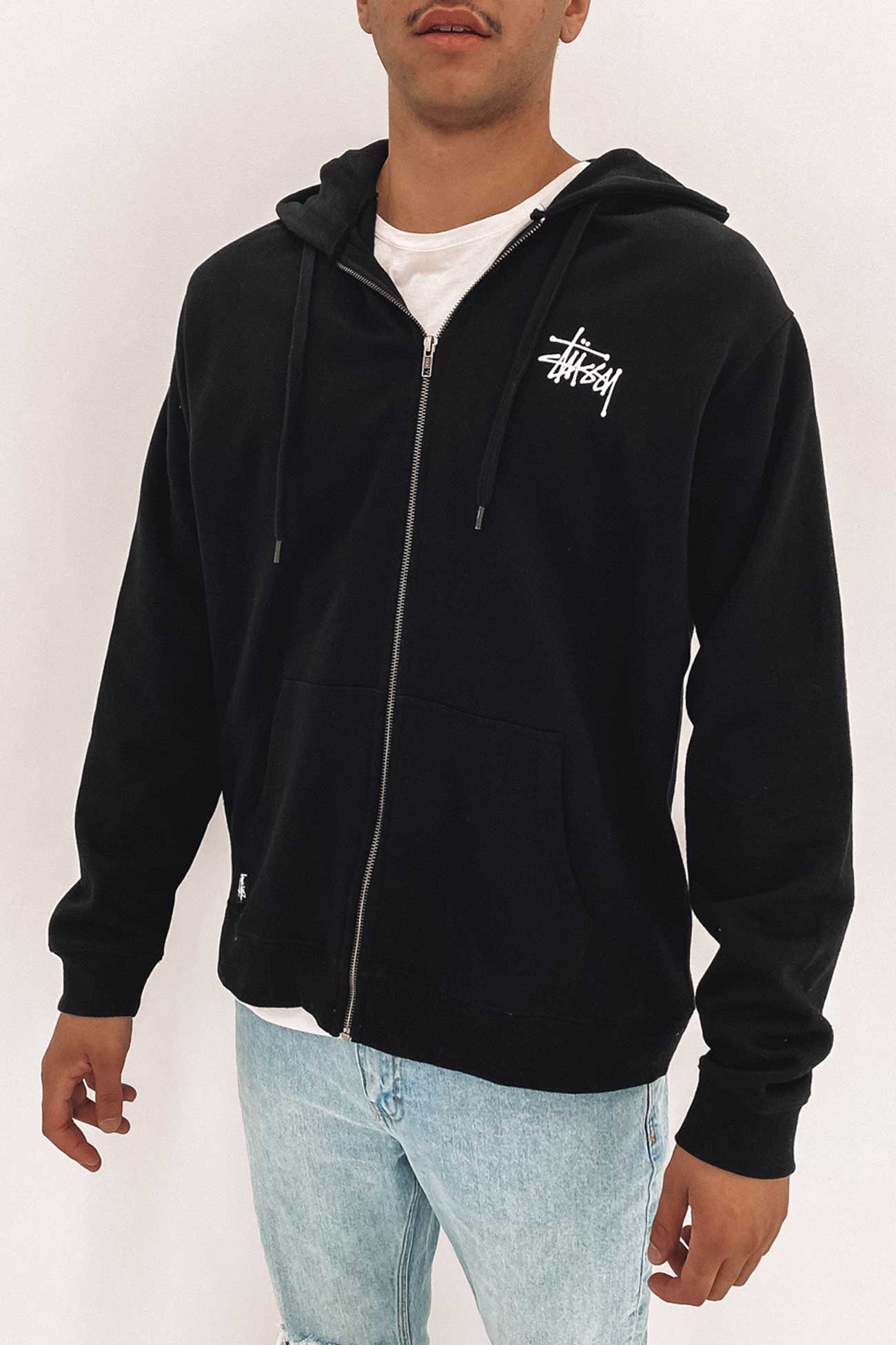 Graffiti Zip Hood Black