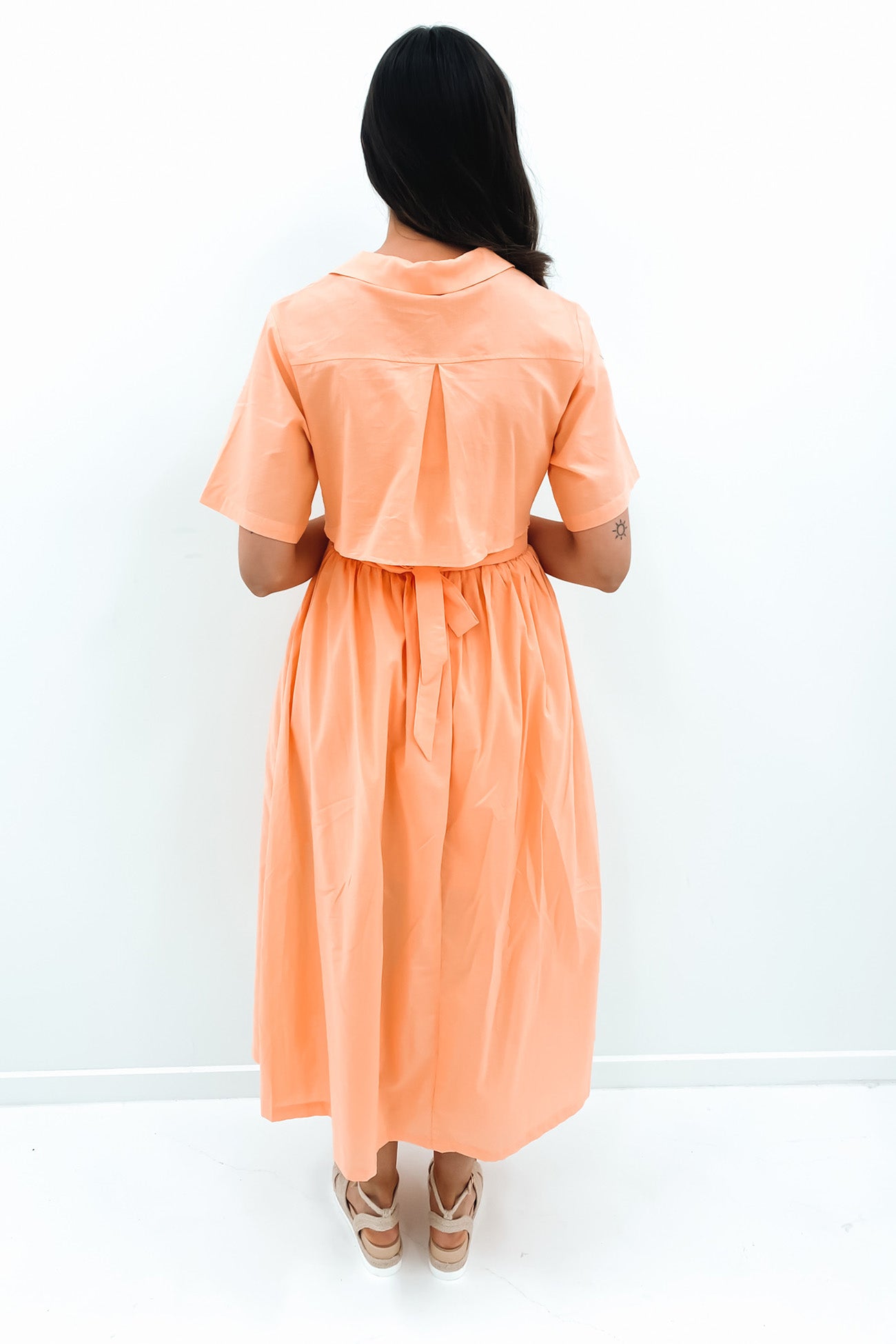 Graham Midi Dress Orange