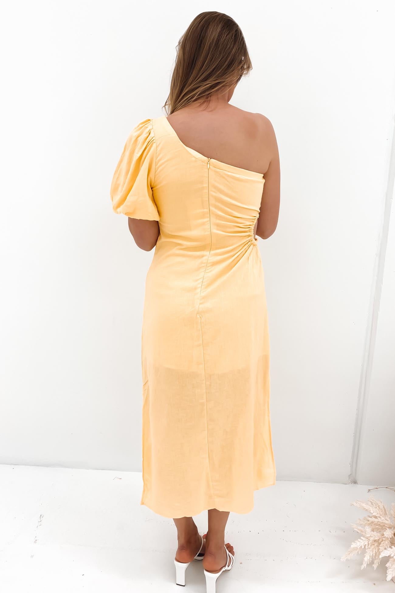 Greta Midi Dress Lemon