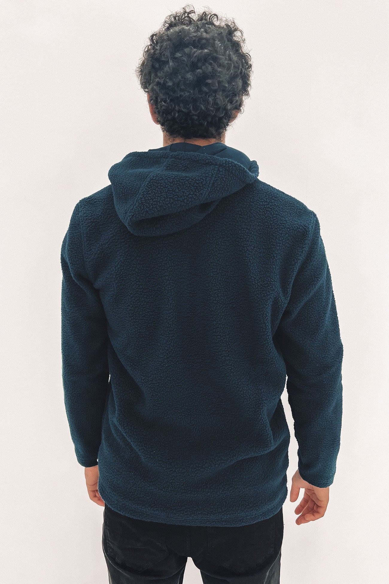 Half Zip Sherpa Fleece Armored Navy