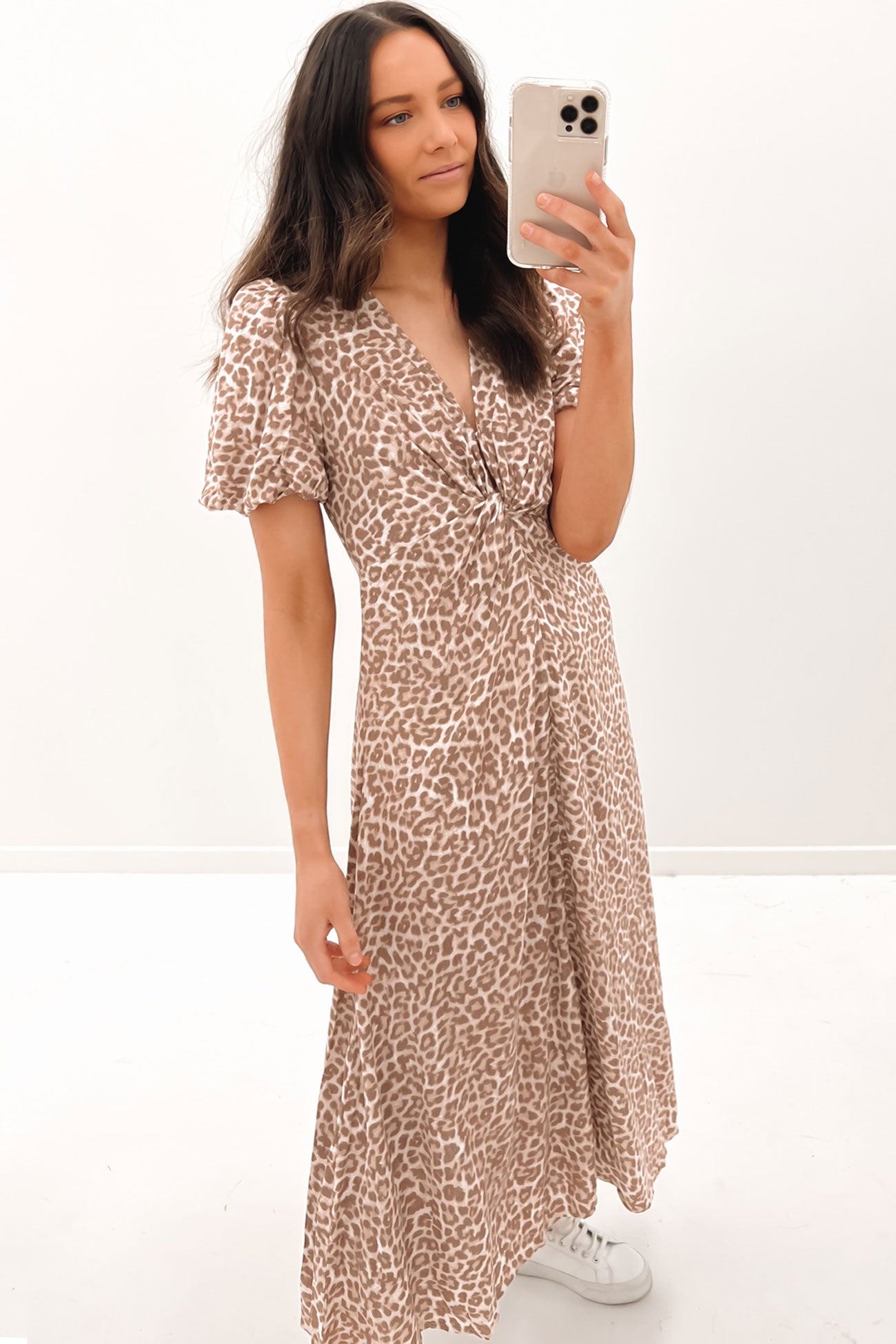 Halli Midi Dress Leopard