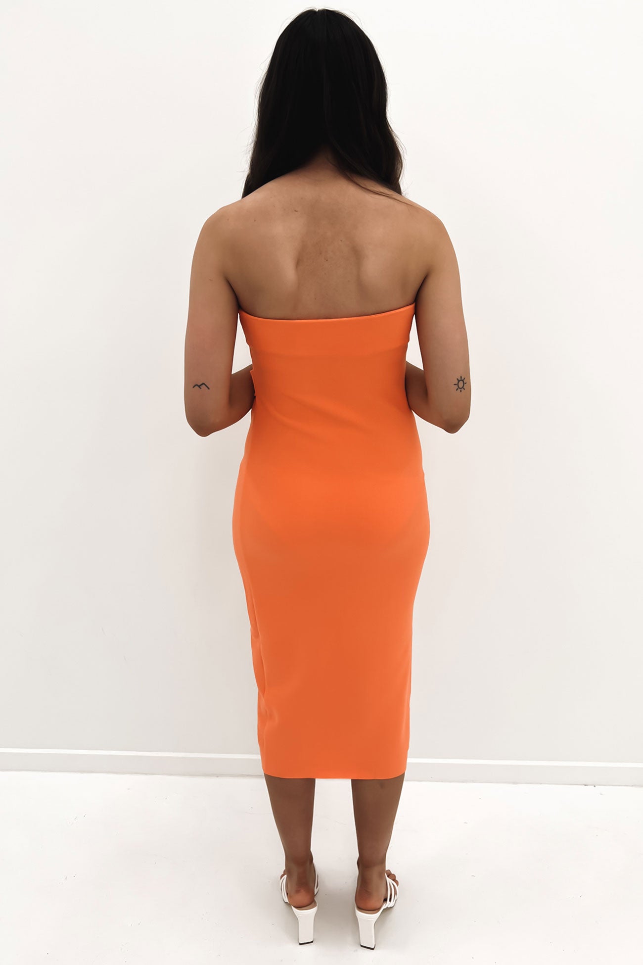 Harlow Midi Dress Orange