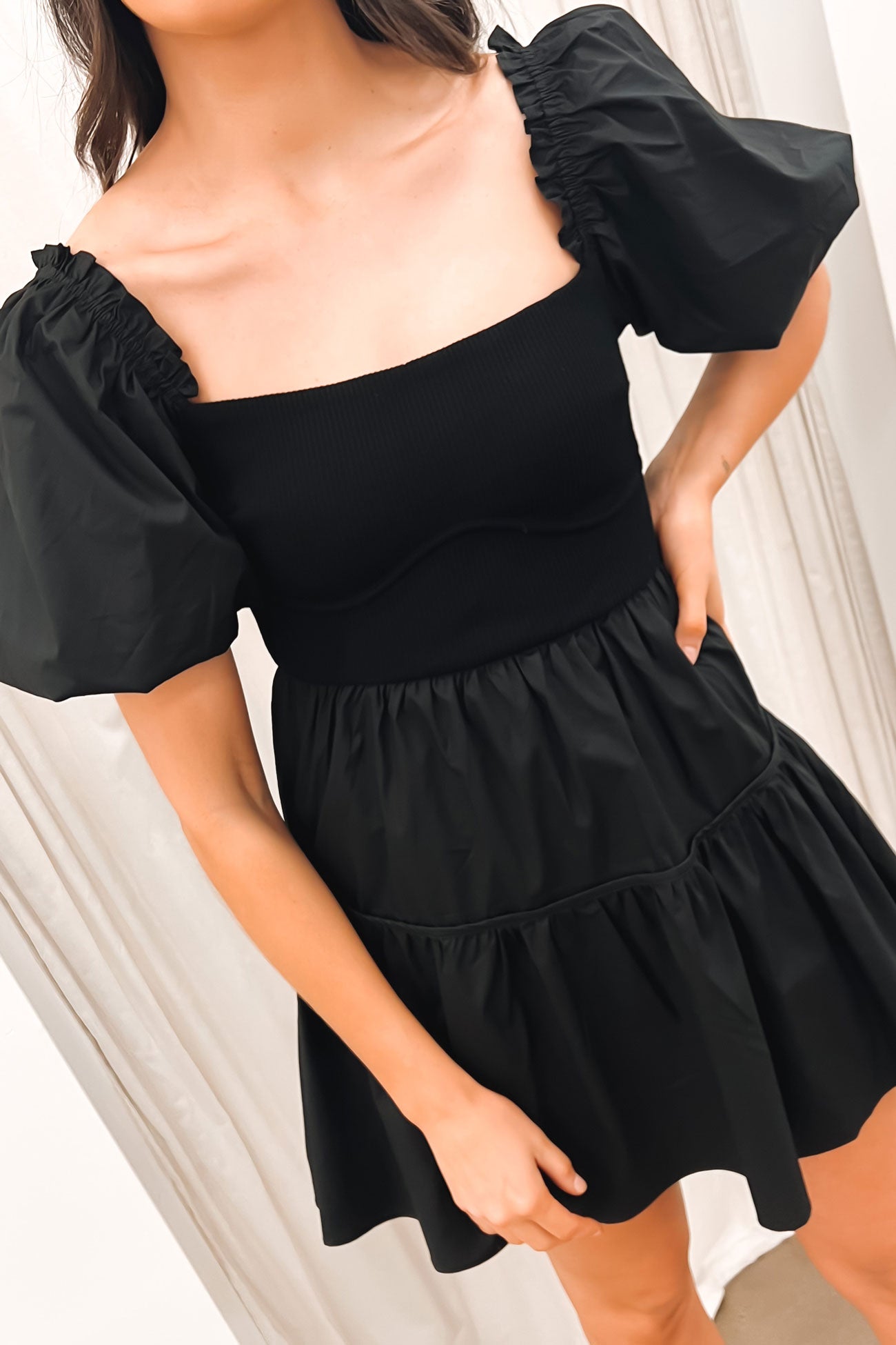 Harp Mini Dress Black